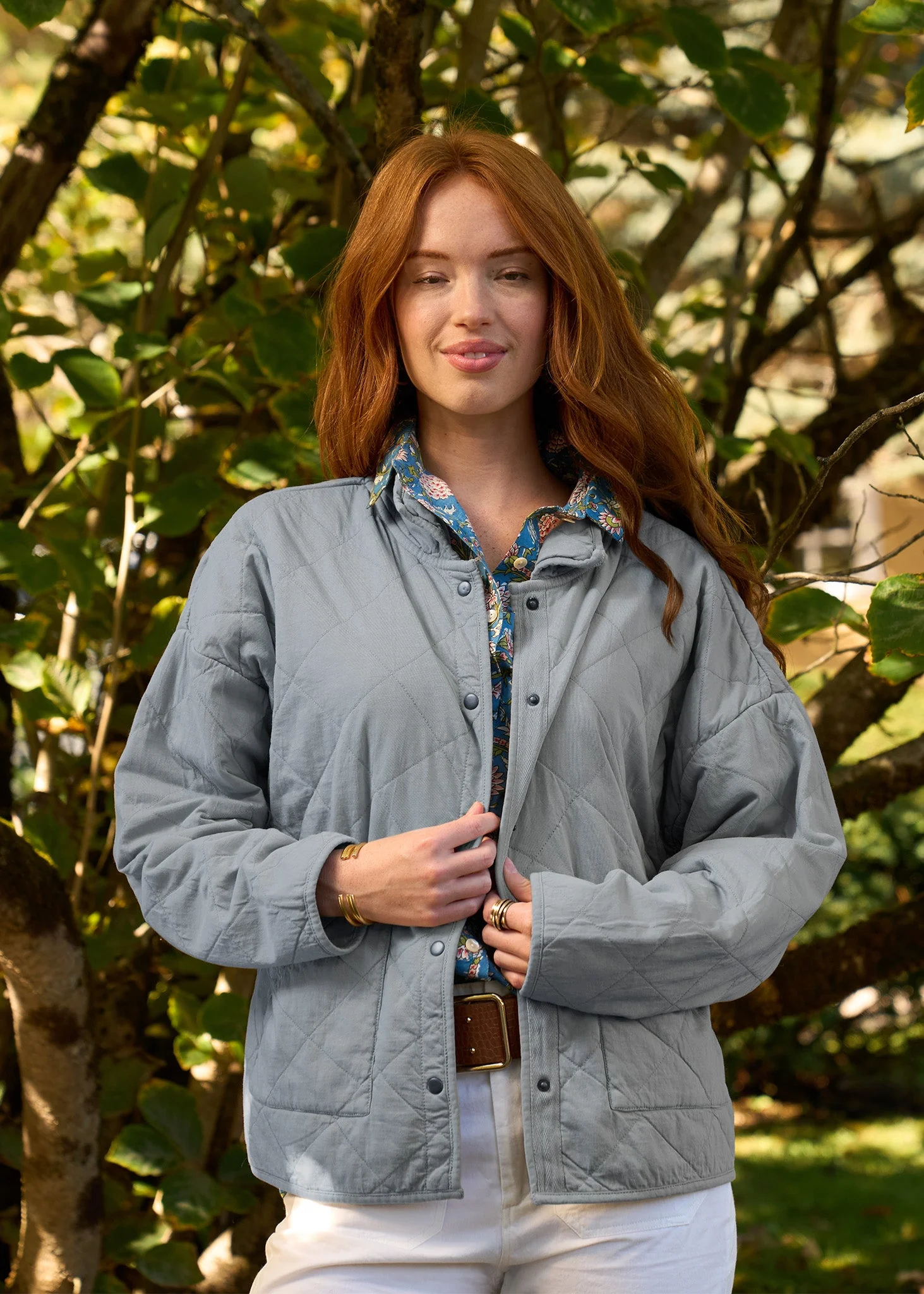 Countryside Quilted Jacket - Dove Grey PRE-ORDER - Image 3
