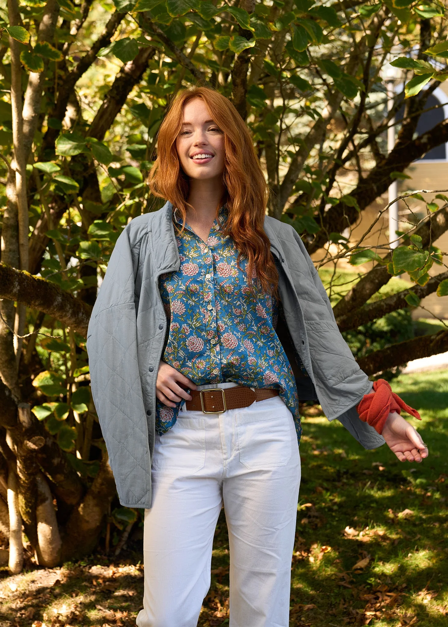 Countryside Quilted Jacket - Dove Grey PRE-ORDER - Image 4