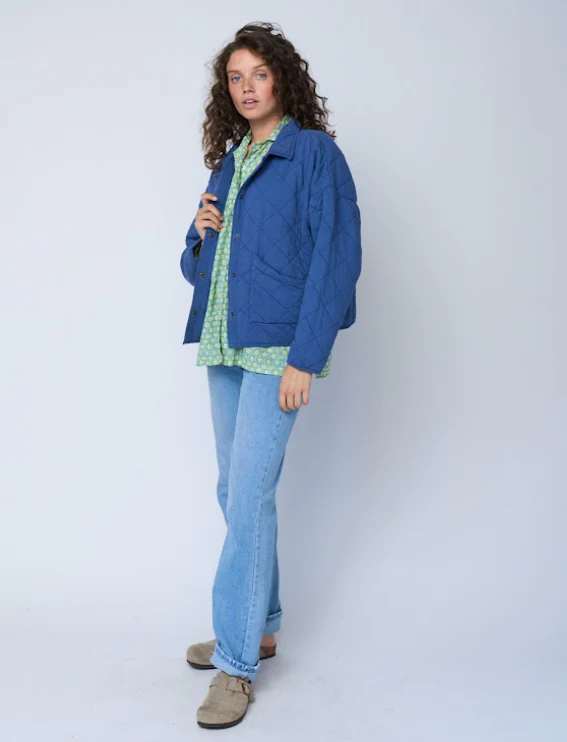 Countryside Quilted Jacket - Inky Blue - Image 8