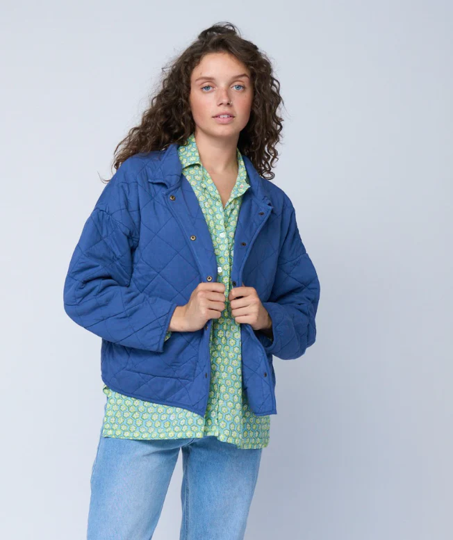 Countryside Quilted Jacket - Inky Blue - Image 9