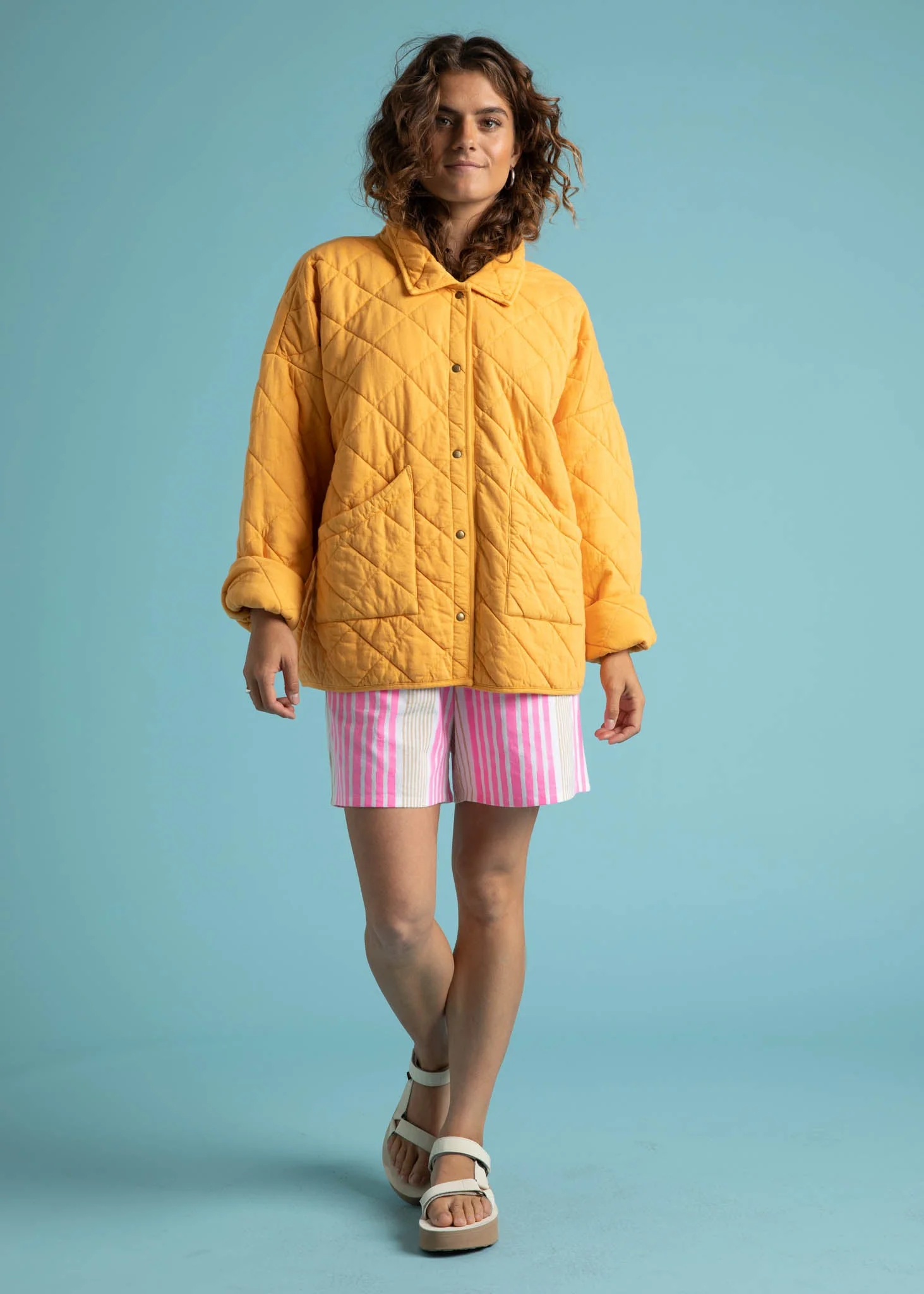 Countryside Quilted Jacket - Mango - Image 10