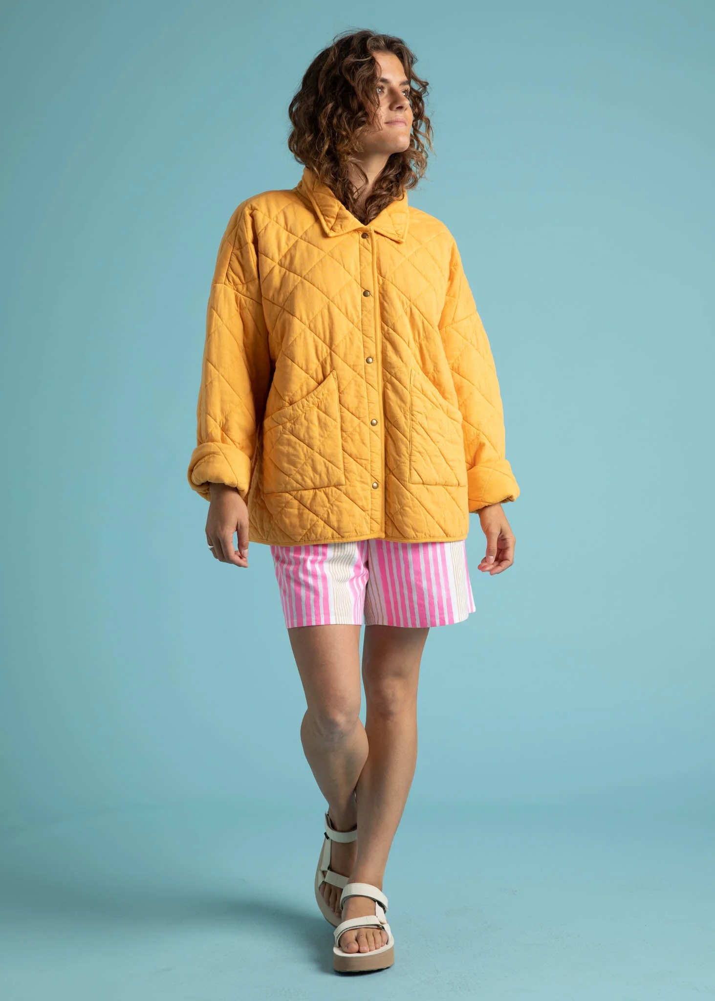 Countryside Quilted Jacket - Mango - Image 11