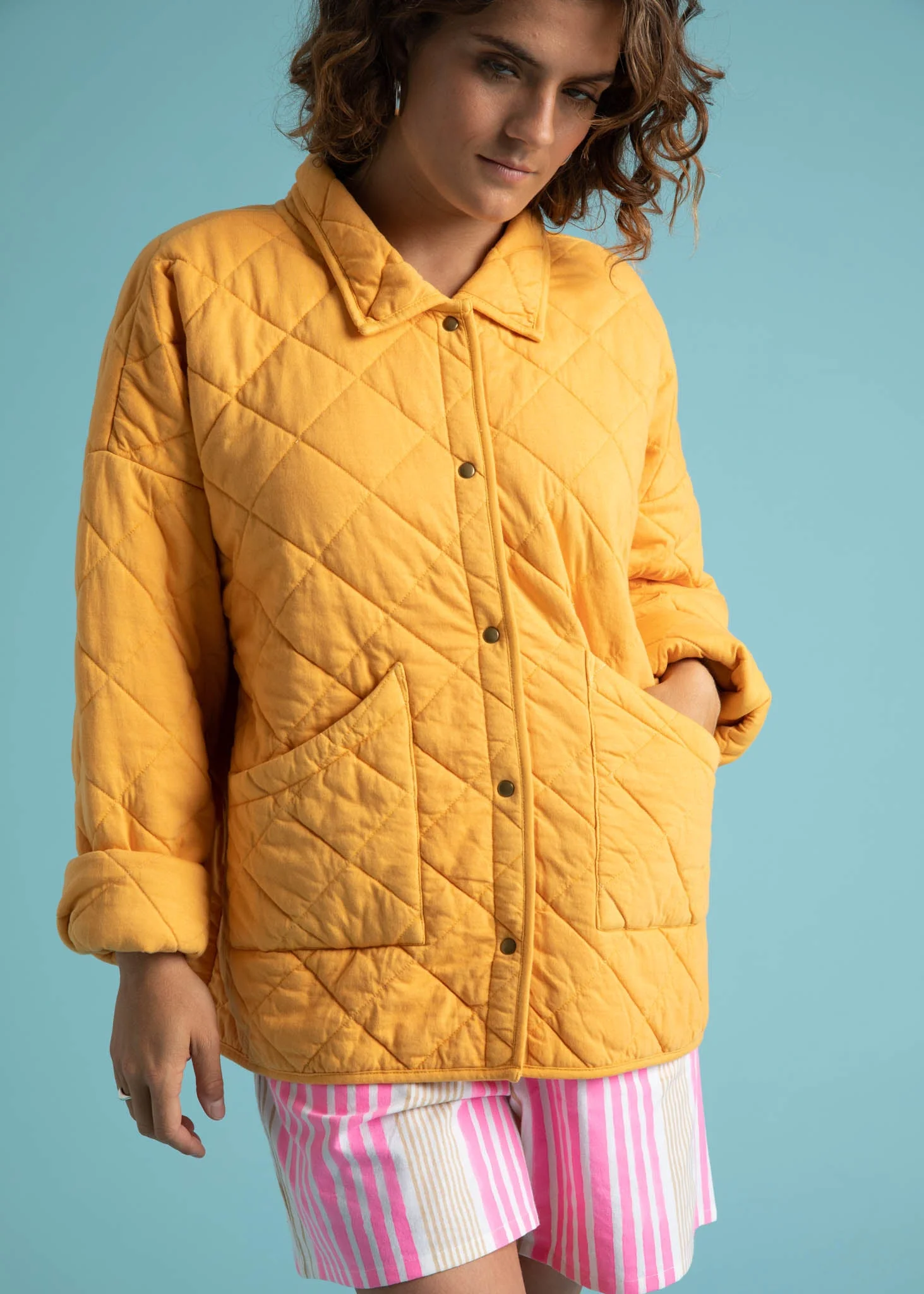 Countryside Quilted Jacket - Mango - Image 15