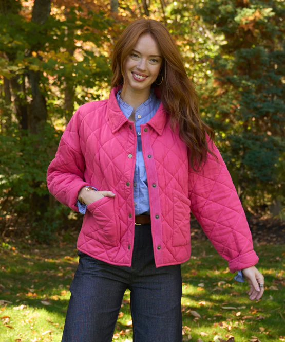 Countryside Quilted Jacket - Neon Pink PRE-ORDER - Image 3