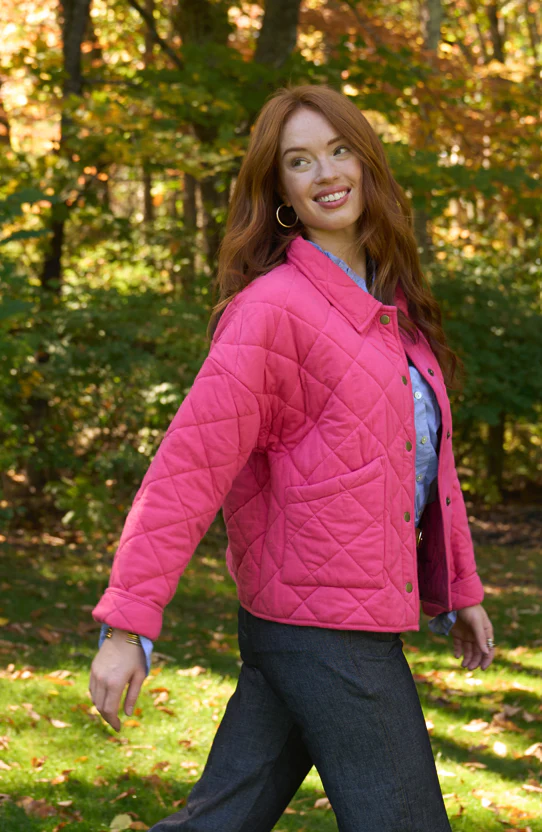 Countryside Quilted Jacket - Neon Pink PRE-ORDER - Image 4