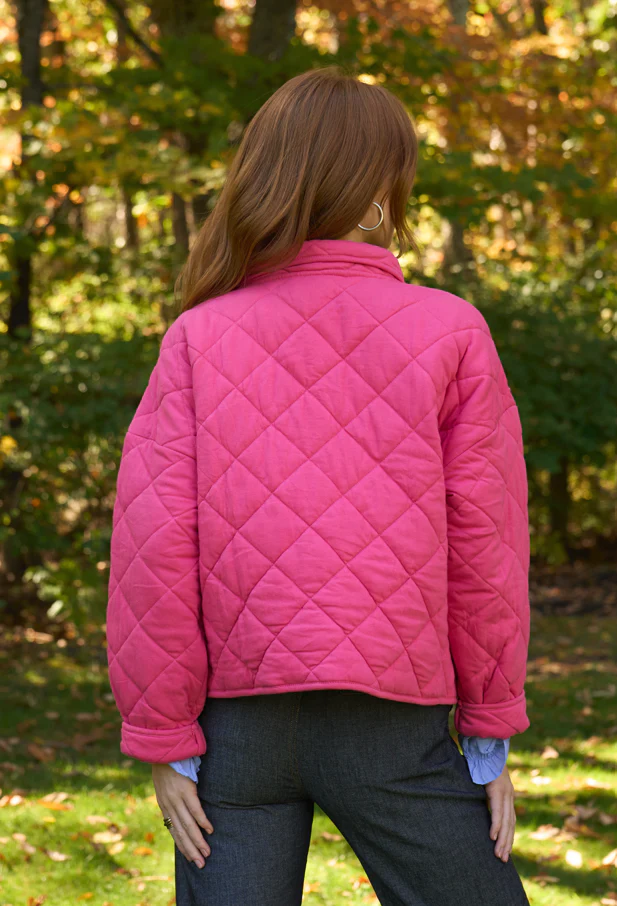 Countryside Quilted Jacket - Neon Pink PRE-ORDER - Image 5