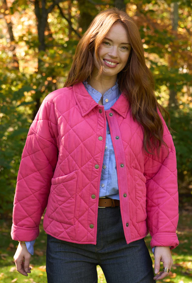 Countryside Quilted Jacket - Neon Pink PRE-ORDER - Image 6
