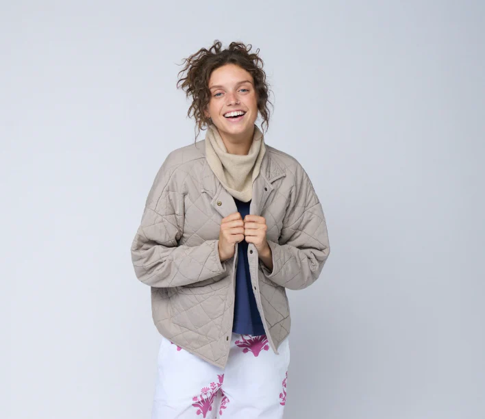 Countryside Quilted Jacket - Pebble - Image 13