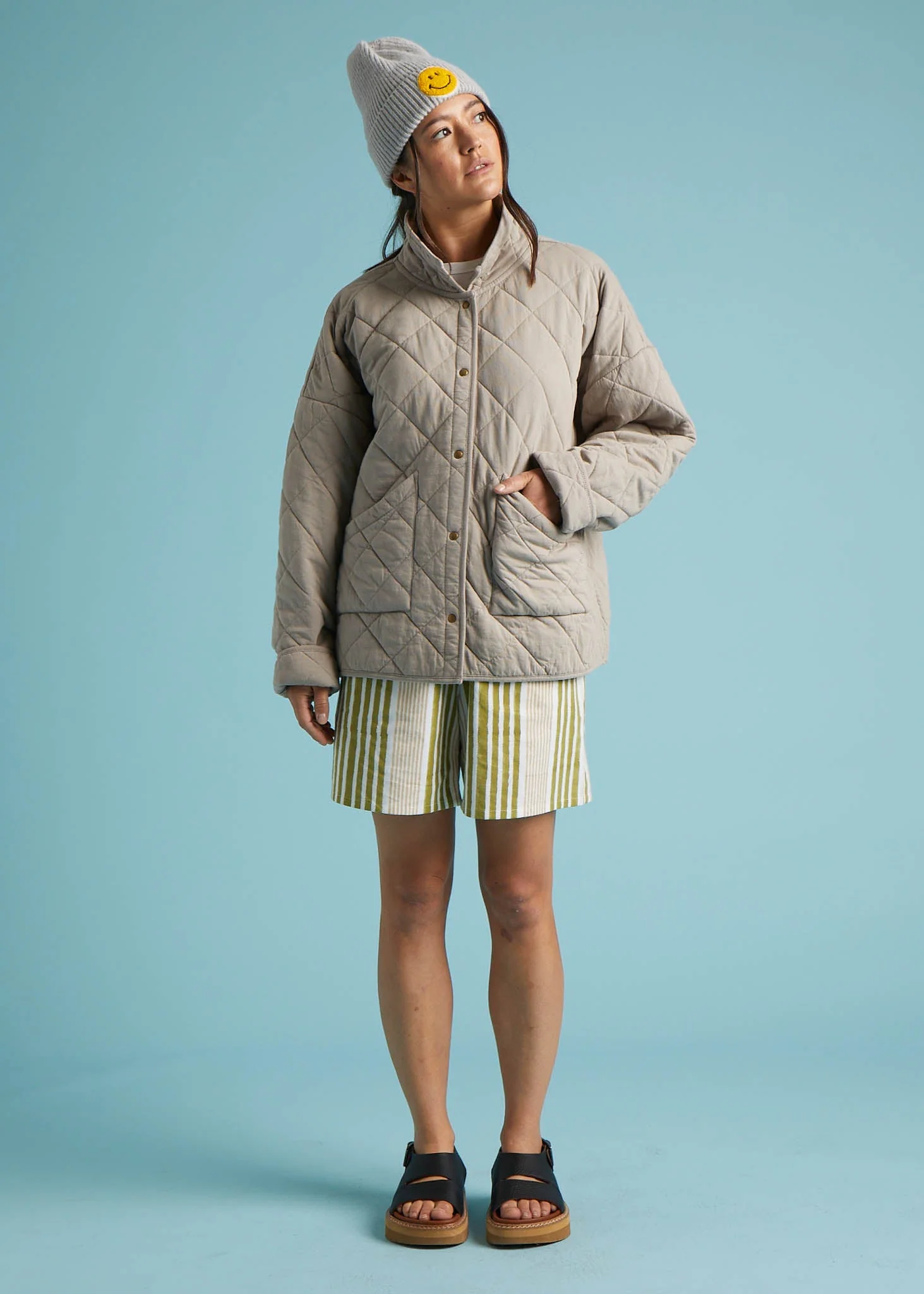 Countryside Quilted Jacket - Pebble - Image 17