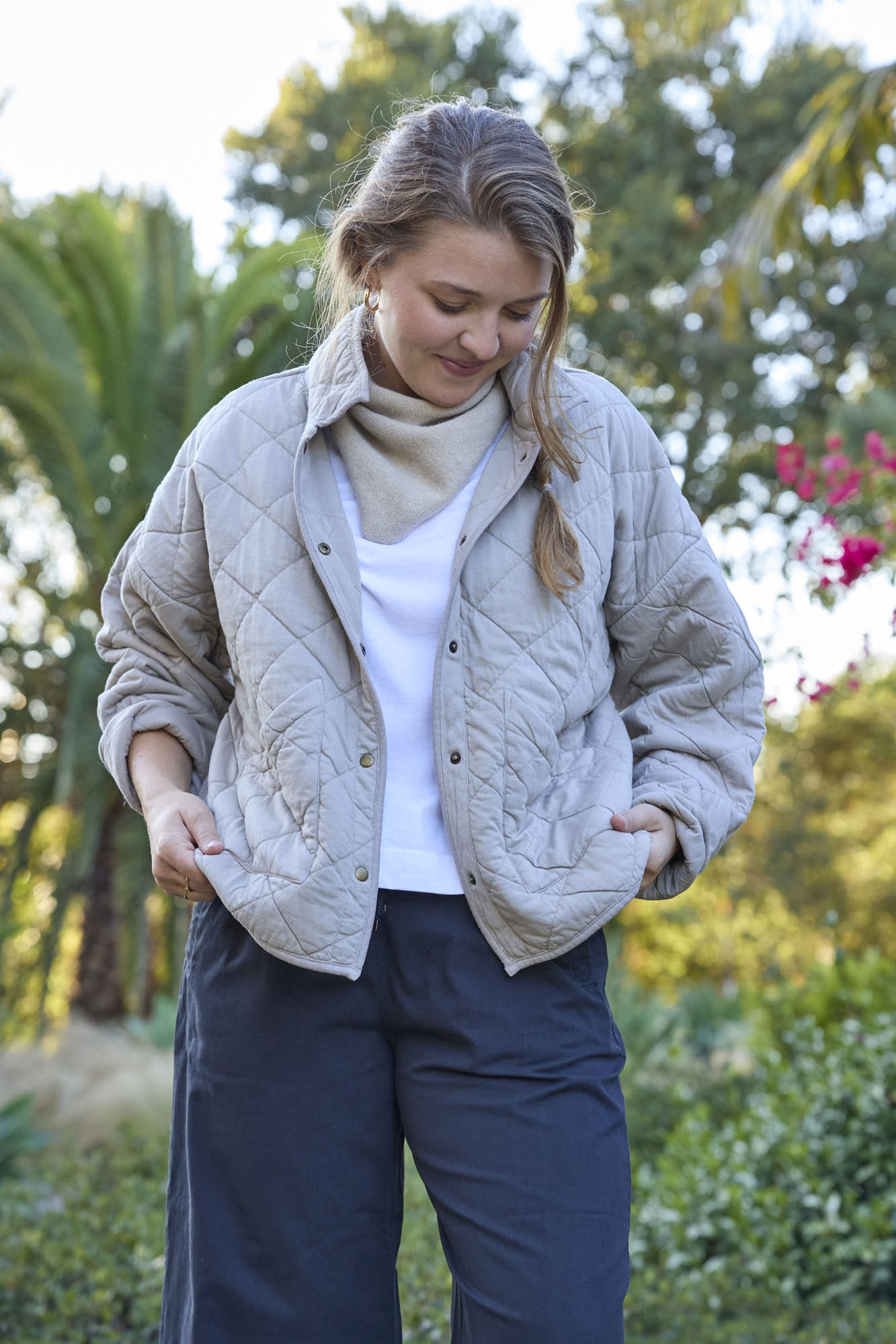 Countryside Quilted Jacket - Pebble - Image 3