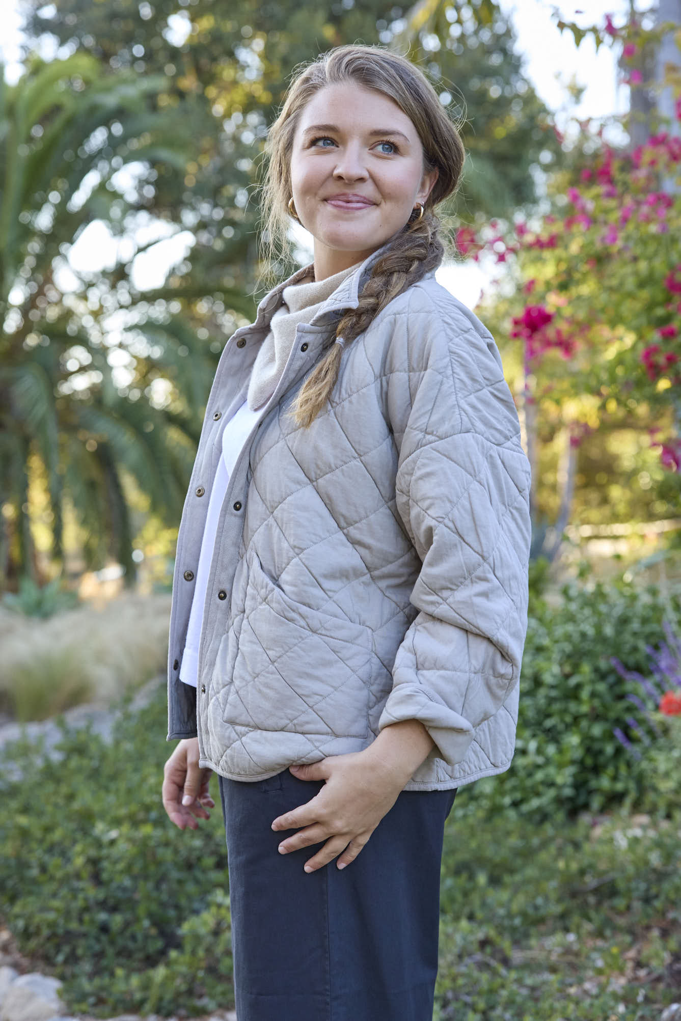 Countryside Quilted Jacket - Pebble - Image 5