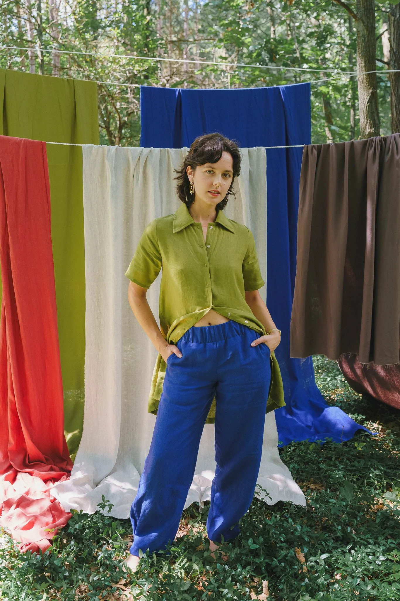 Crescent Moon Pants (Updated) in Kingfisher Blue - Image 5