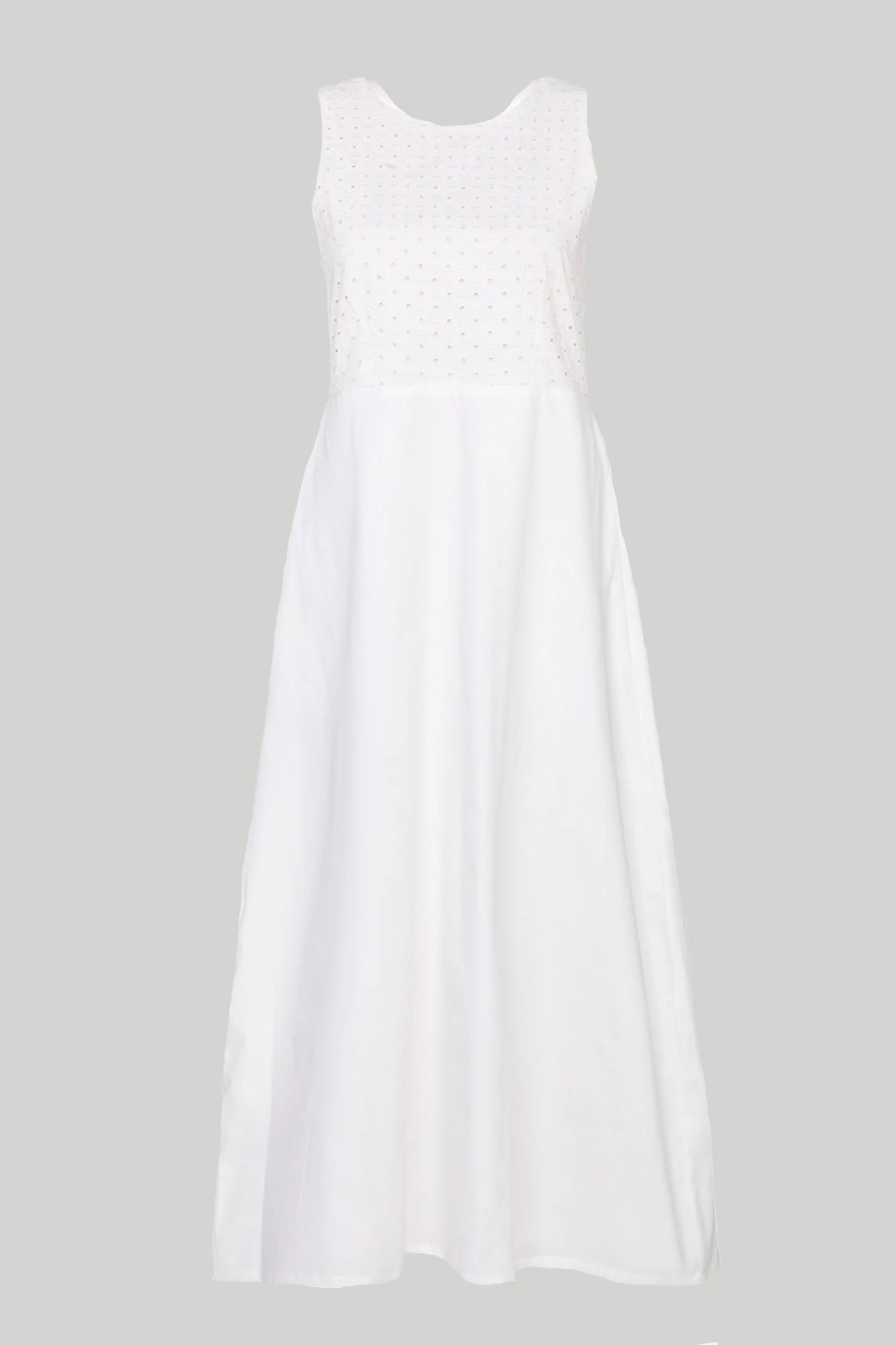 Cross-back Midi Dress in Eyelet Embroidery - Image 6