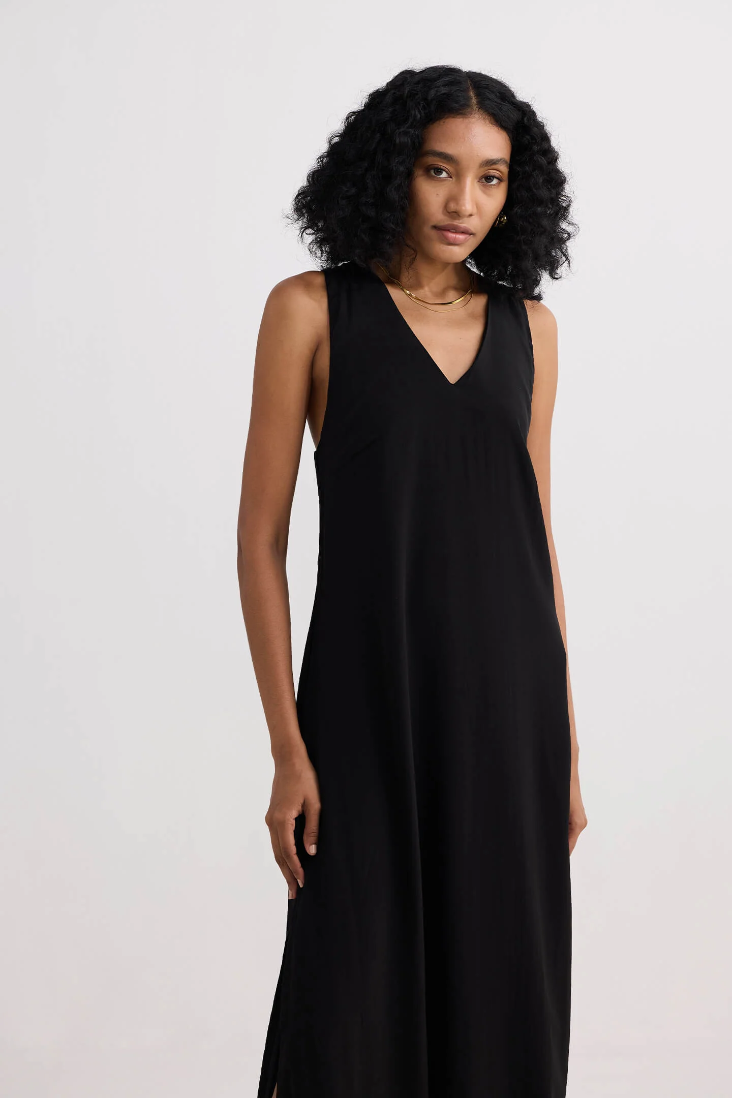 Crossed in Chic Sleeveless Maxi Dress in Black - Image 5