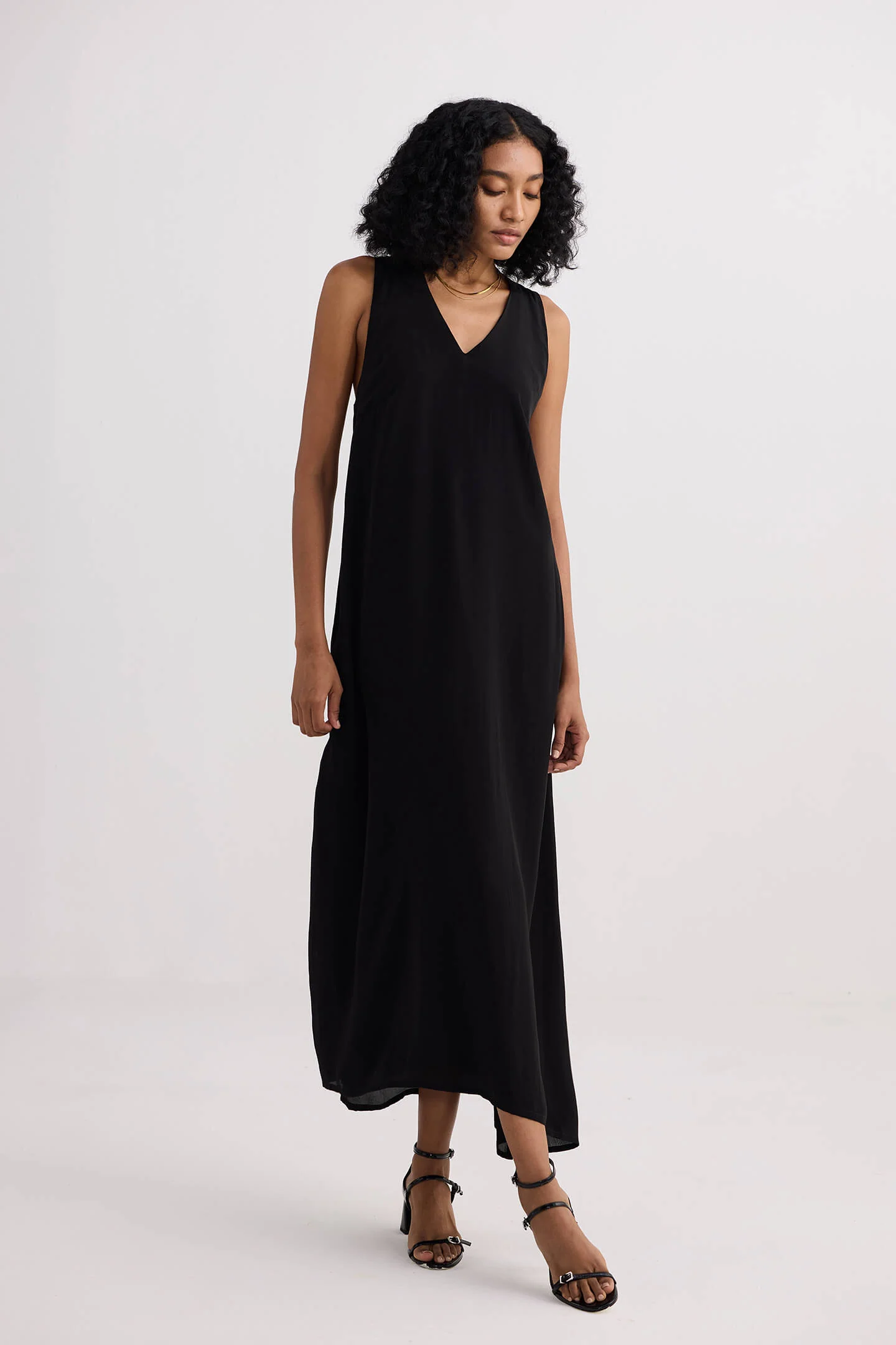 Crossed in Chic Sleeveless Maxi Dress in Black - Image 7