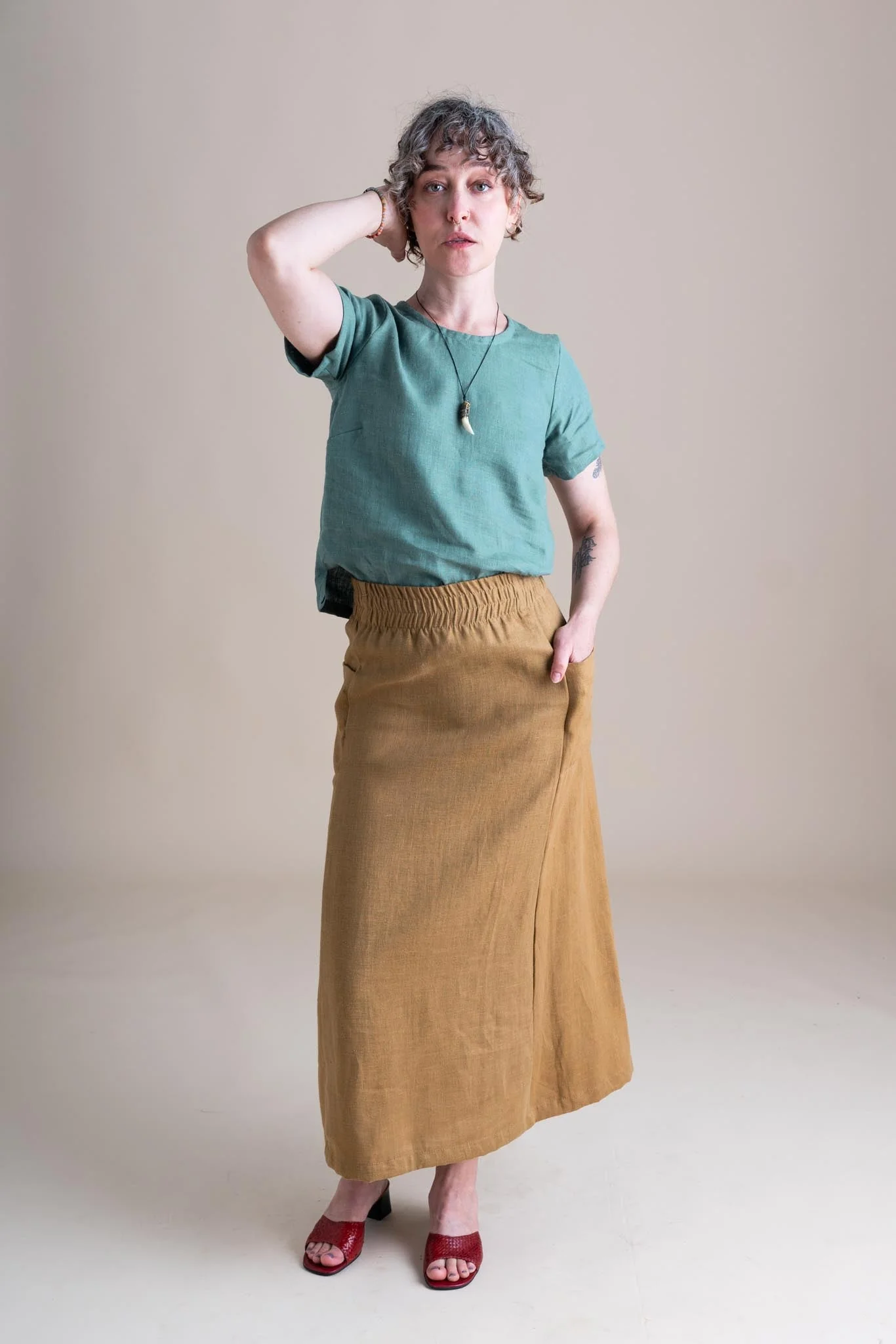 Cypress Skirt in Wheat - Image 5