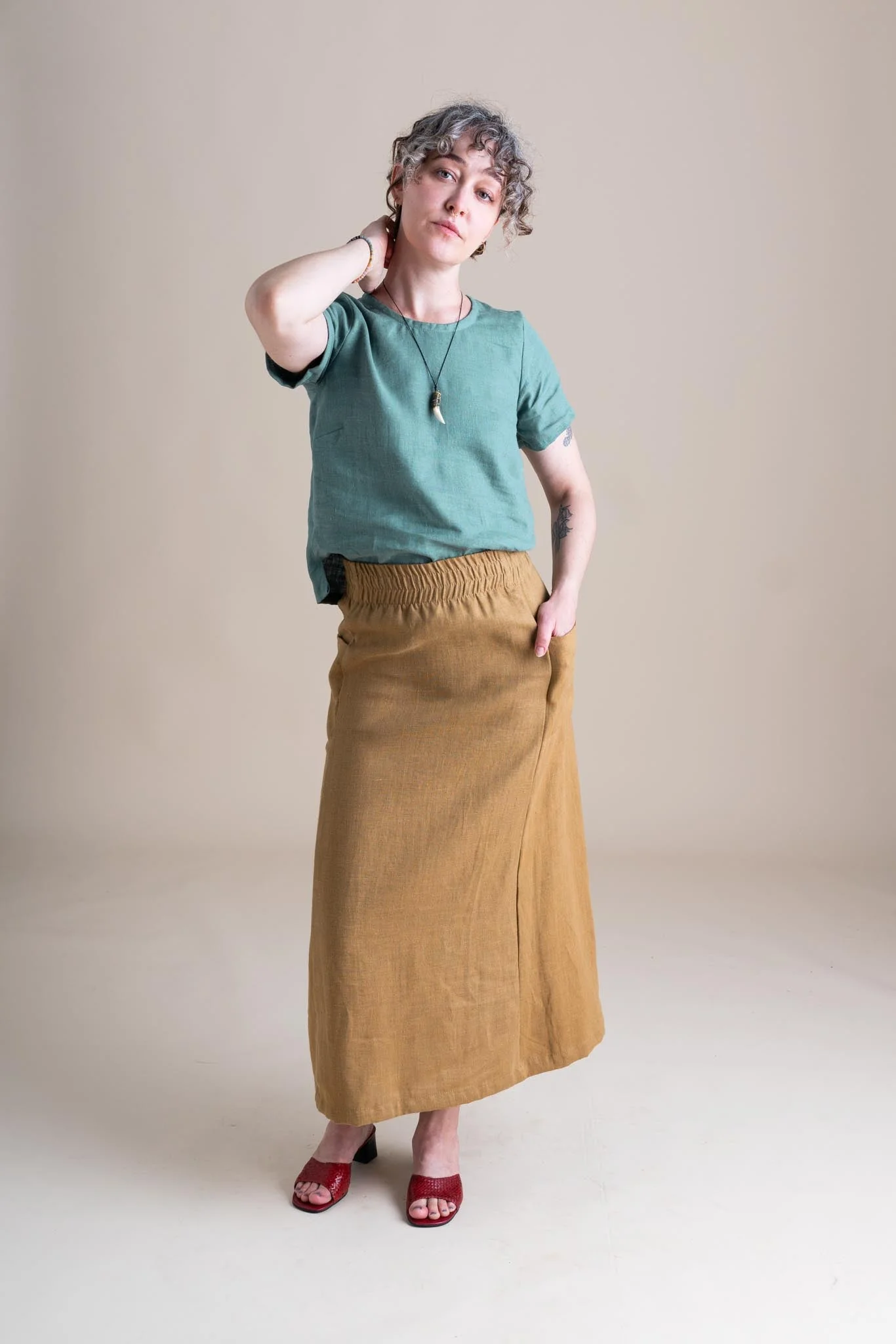 Cypress Skirt in Wheat - Image 6