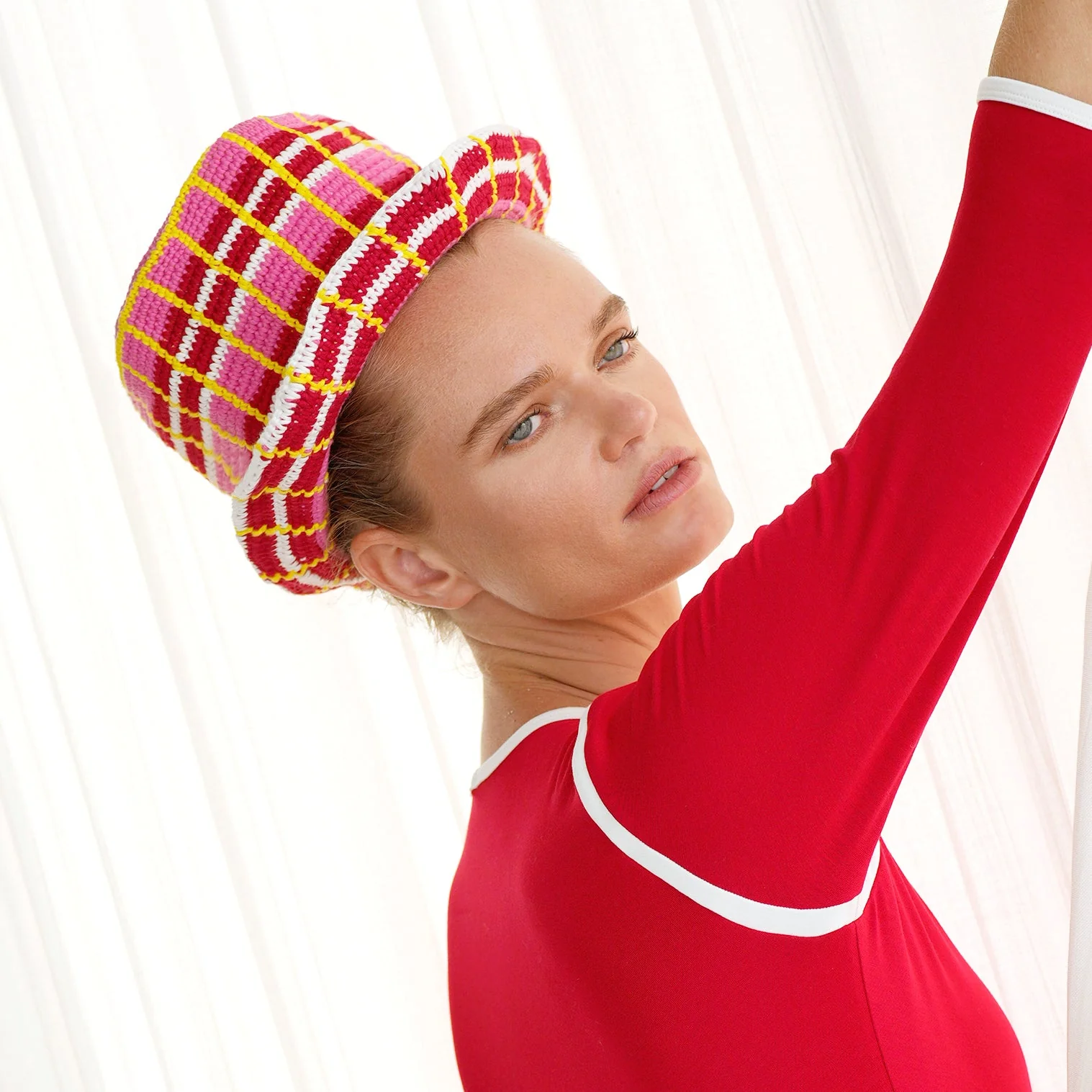 DERBY Plaid Crochet Hat - Image 4