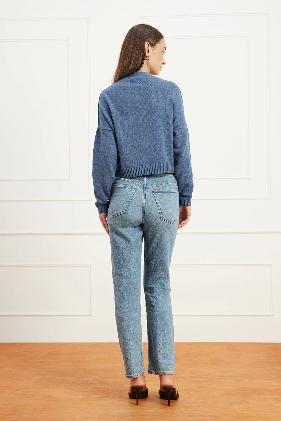 Diana Cardigan in Denim Blue - Image 5