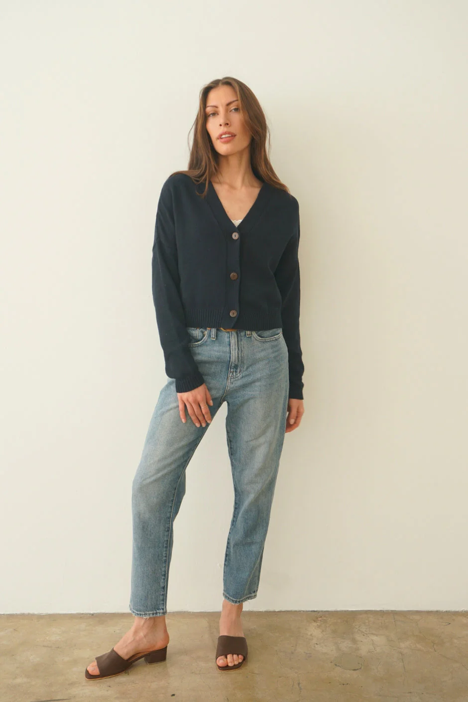 Diana Cardigan in Midnight Navy - Image 2