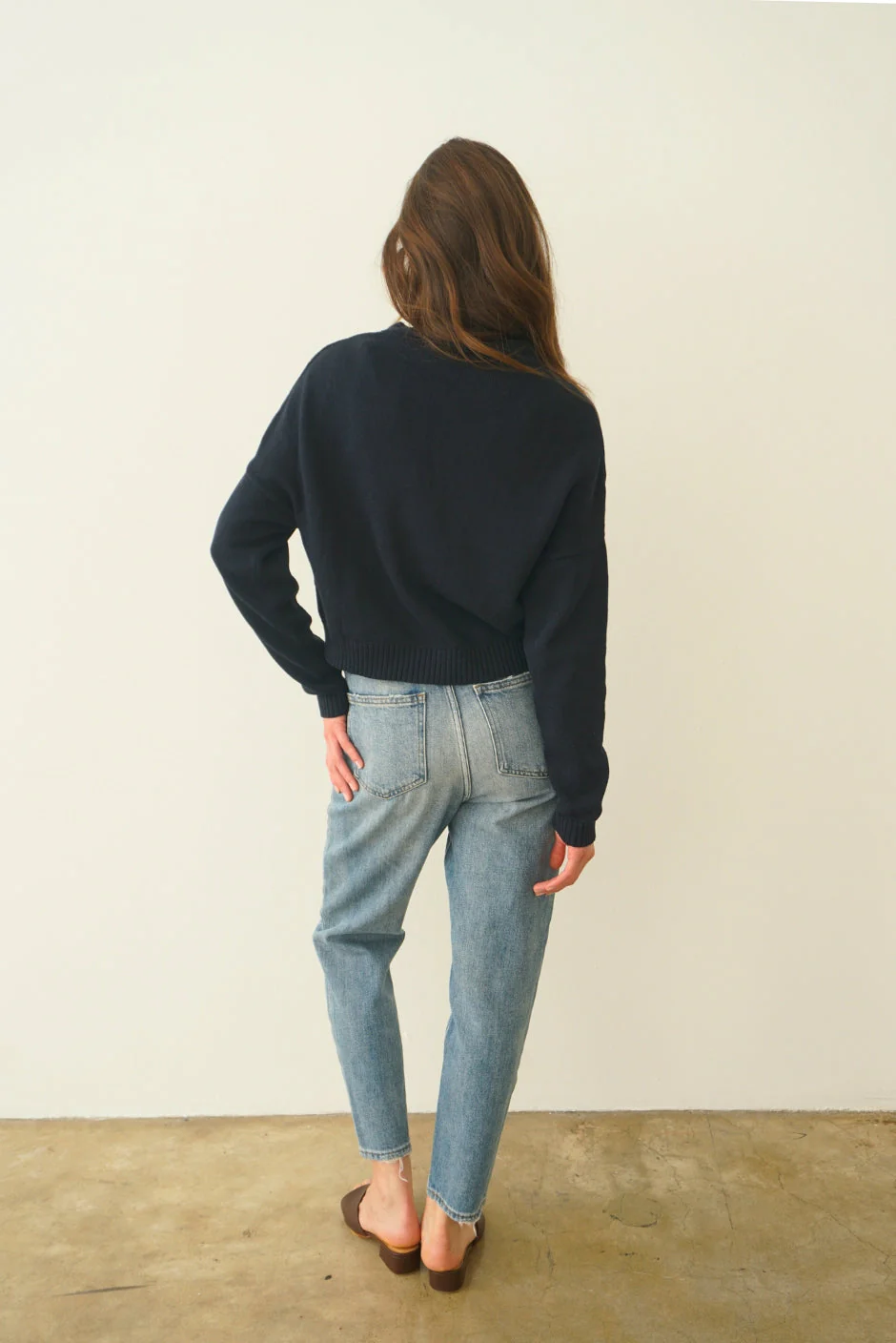 Diana Cardigan in Midnight Navy - Image 4