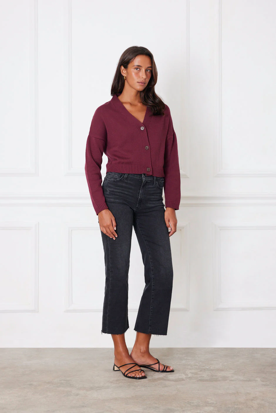 Diana Cardigan in Plum - Image 3