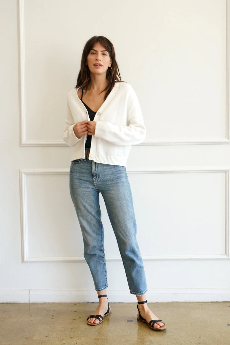 Diana Cardigan in Sugar White - Image 2