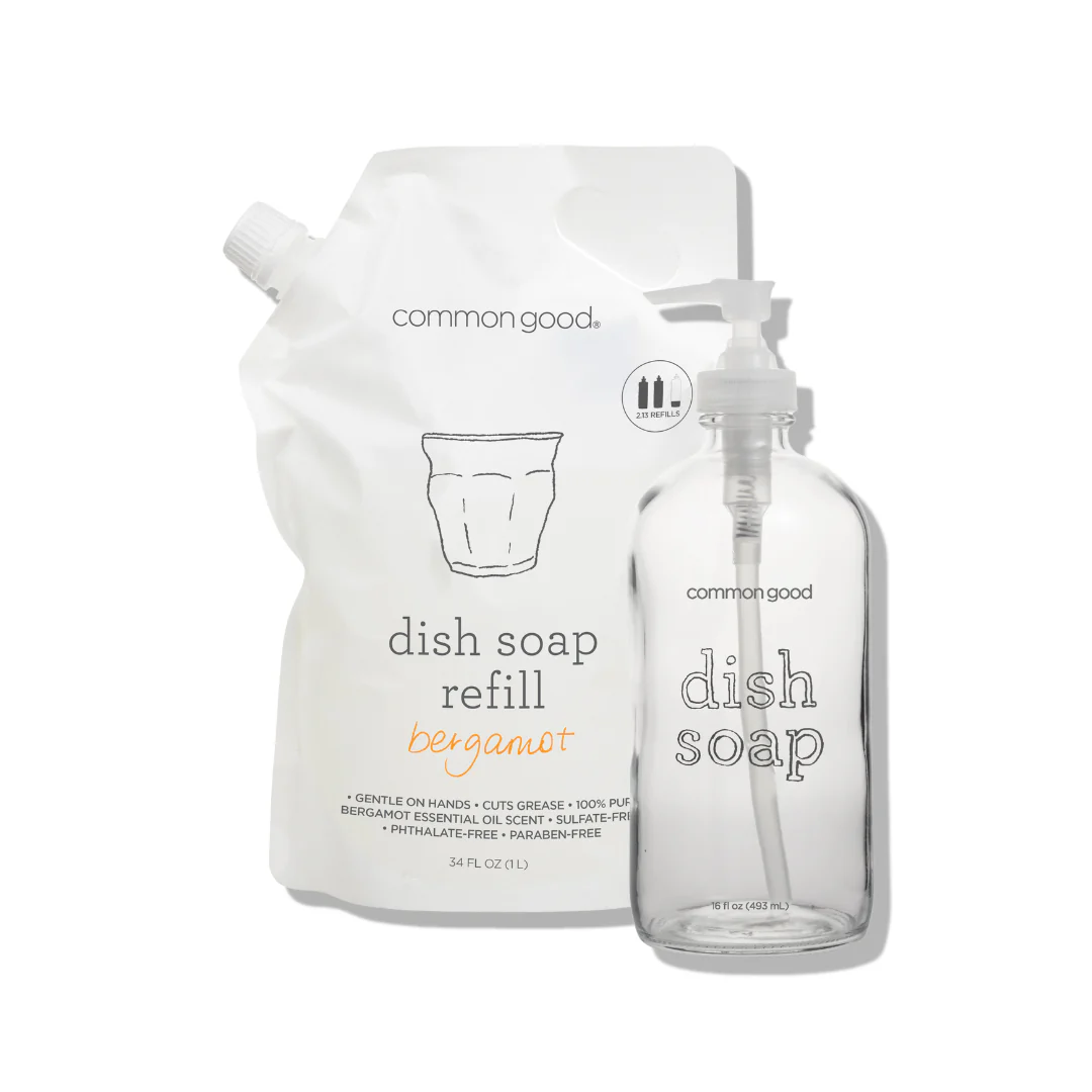 Dish Soap Refill Pouch and Glass Bottle Set - Image 6