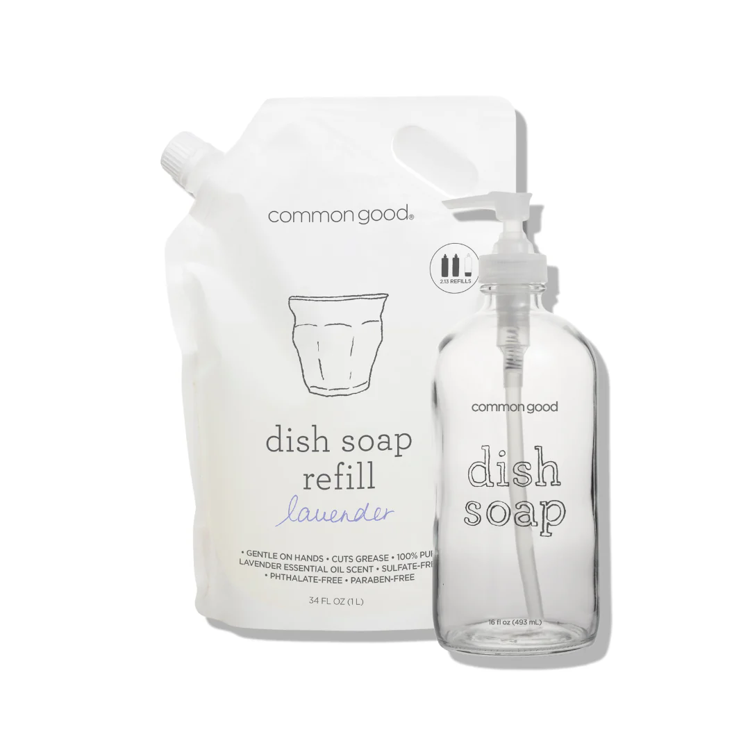 Dish Soap Refill Pouch and Glass Bottle Set - Image 7