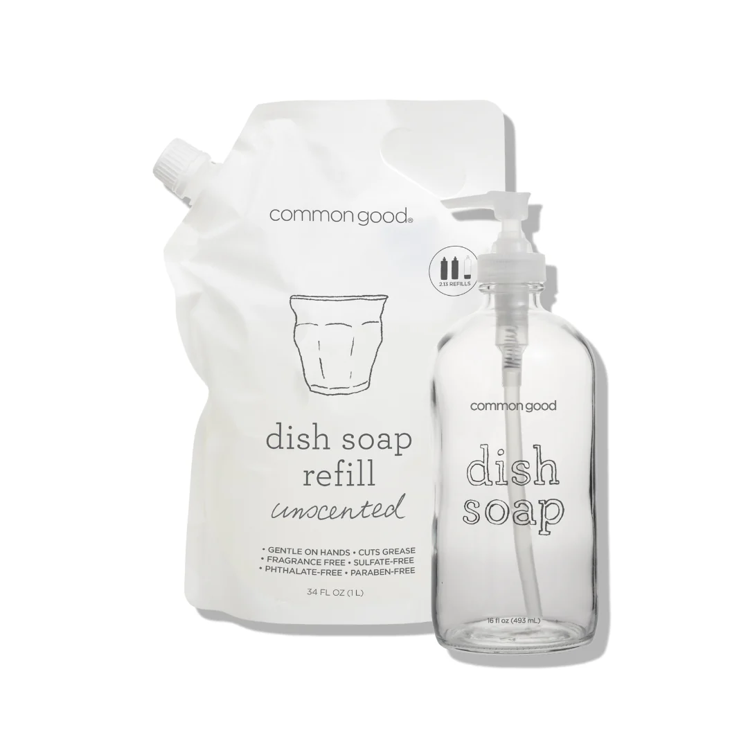 Dish Soap Refill Pouch and Glass Bottle Set - Image 8