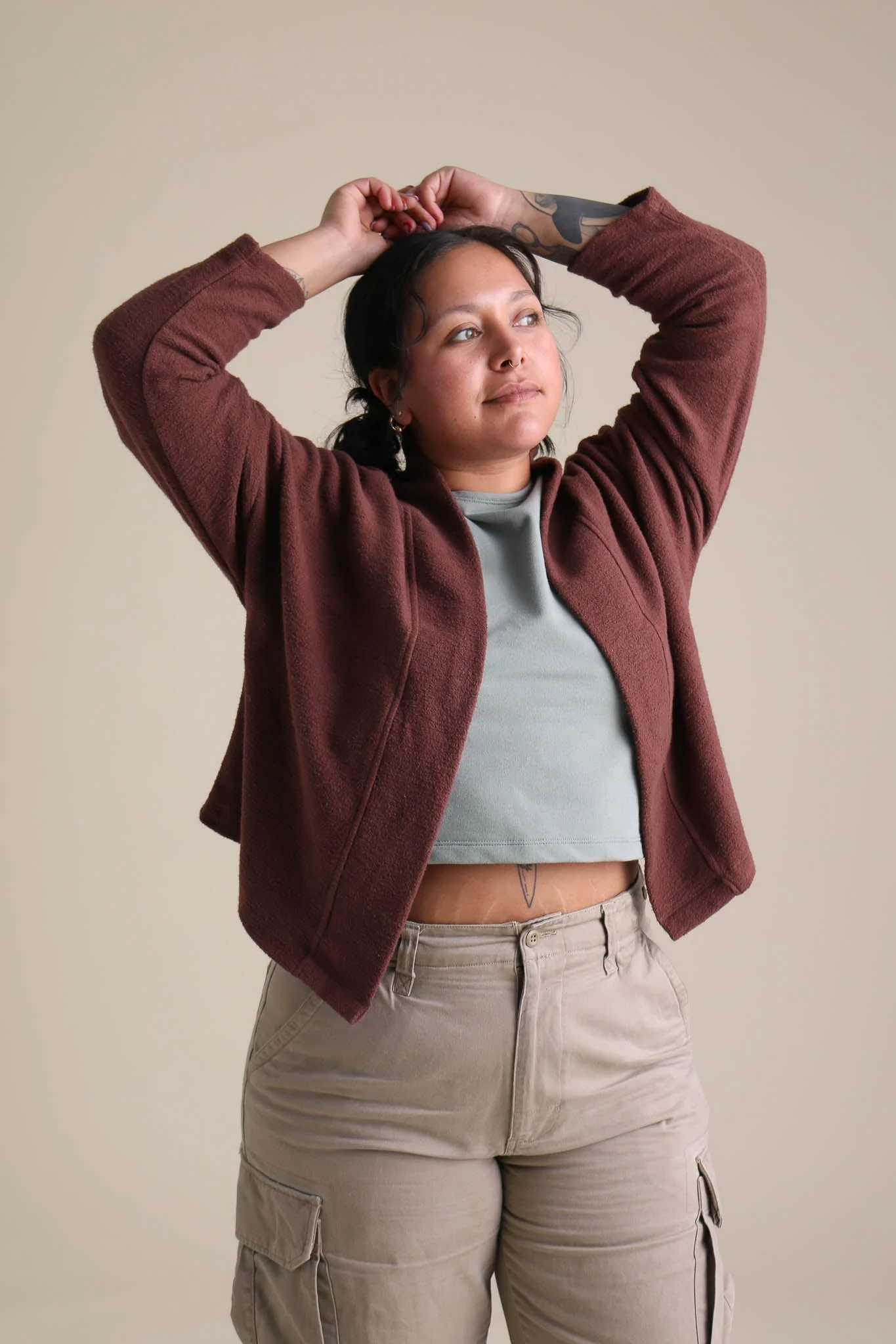Drifter Cardigan in Chestnut - Image 2