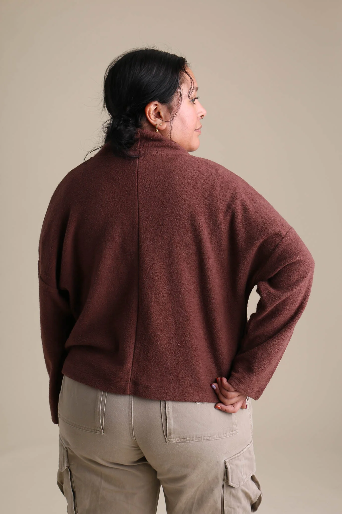 Drifter Cardigan in Chestnut - Image 3