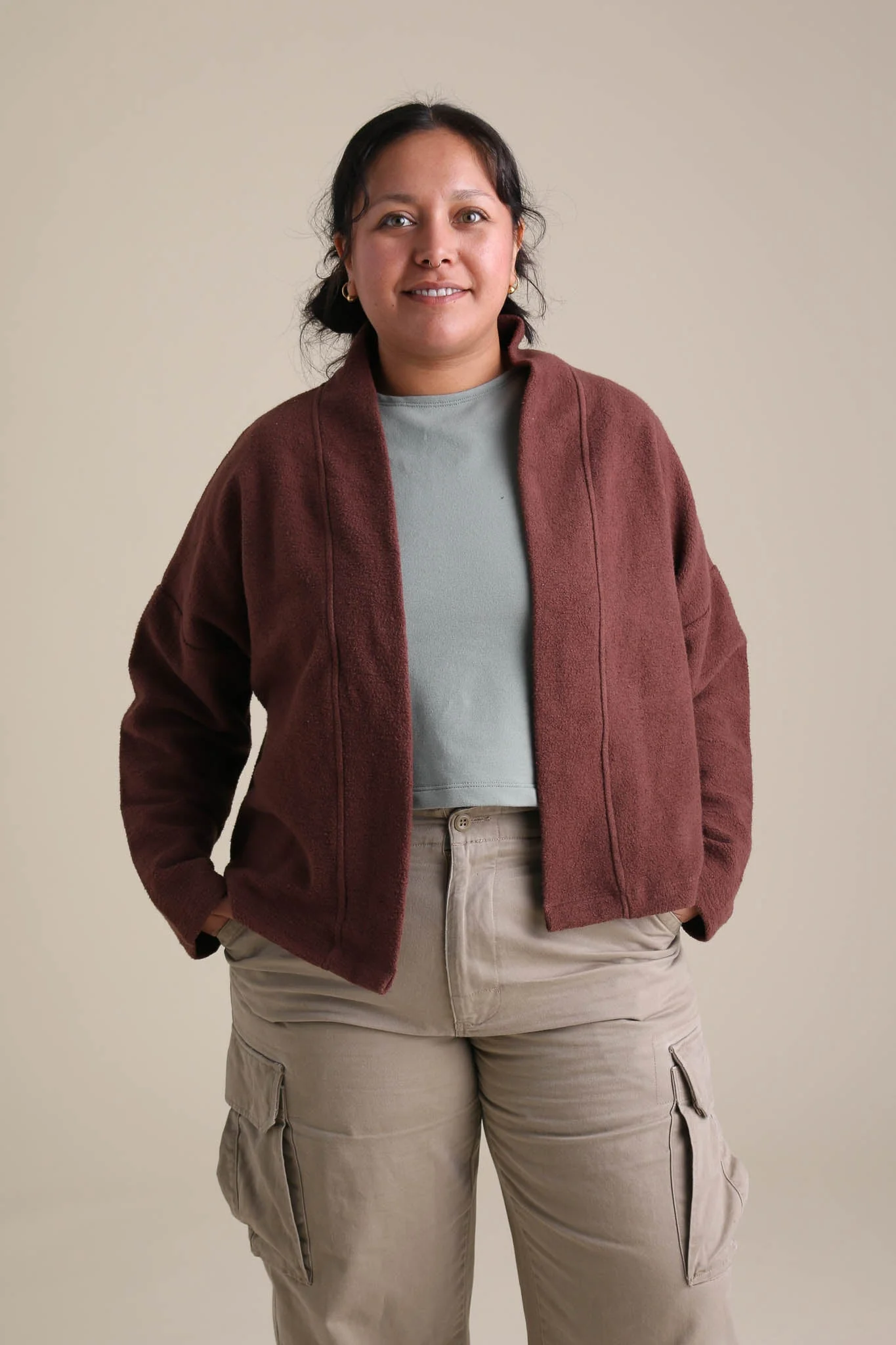 Drifter Cardigan in Chestnut - Image 4