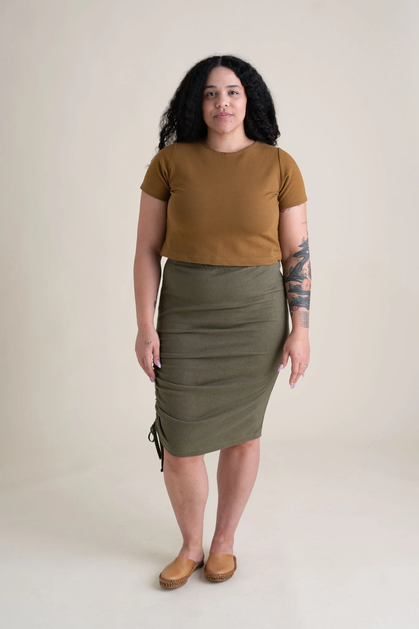 Eden Crop Tee in Almond - Image 4
