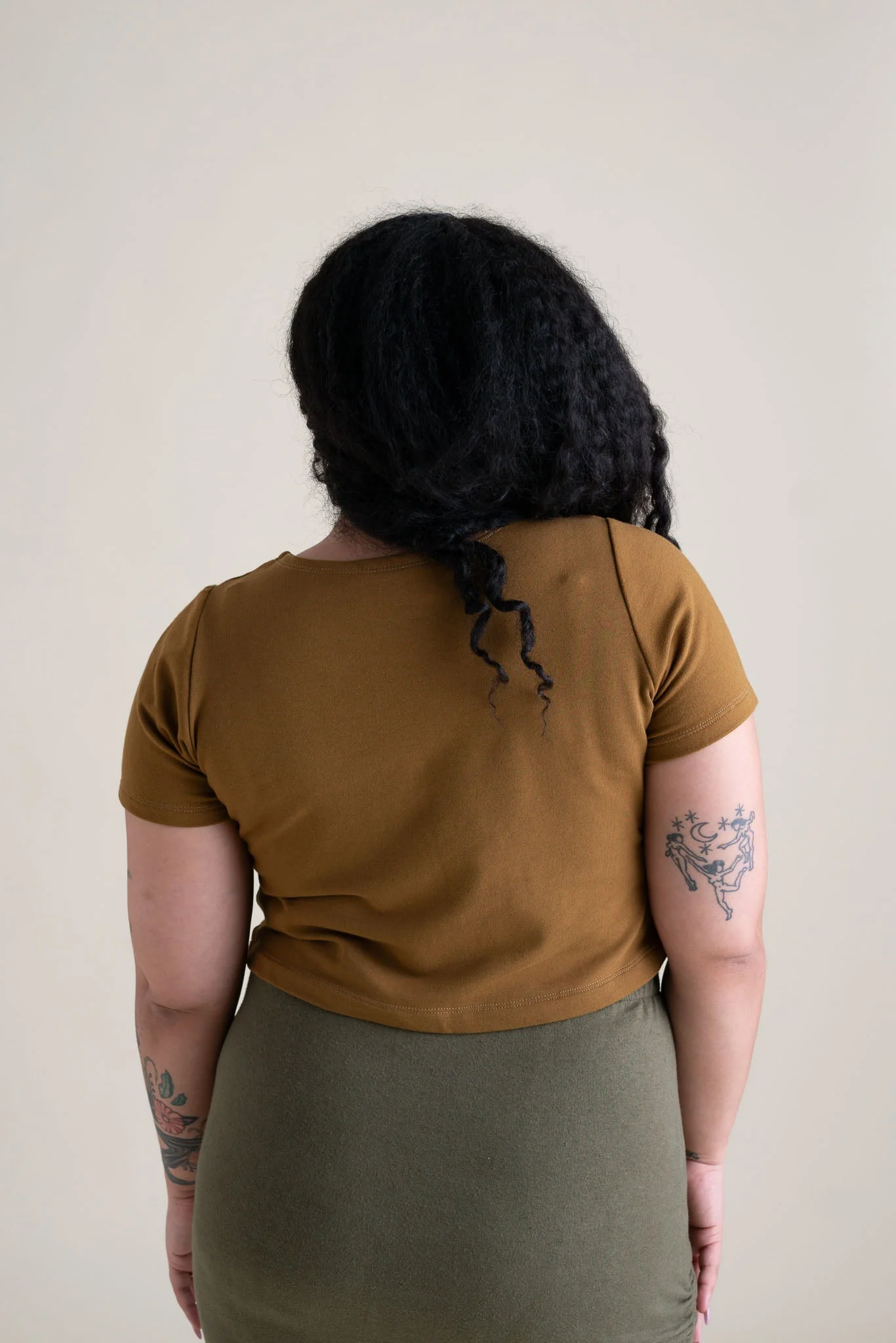 Eden Crop Tee in Almond - Image 5