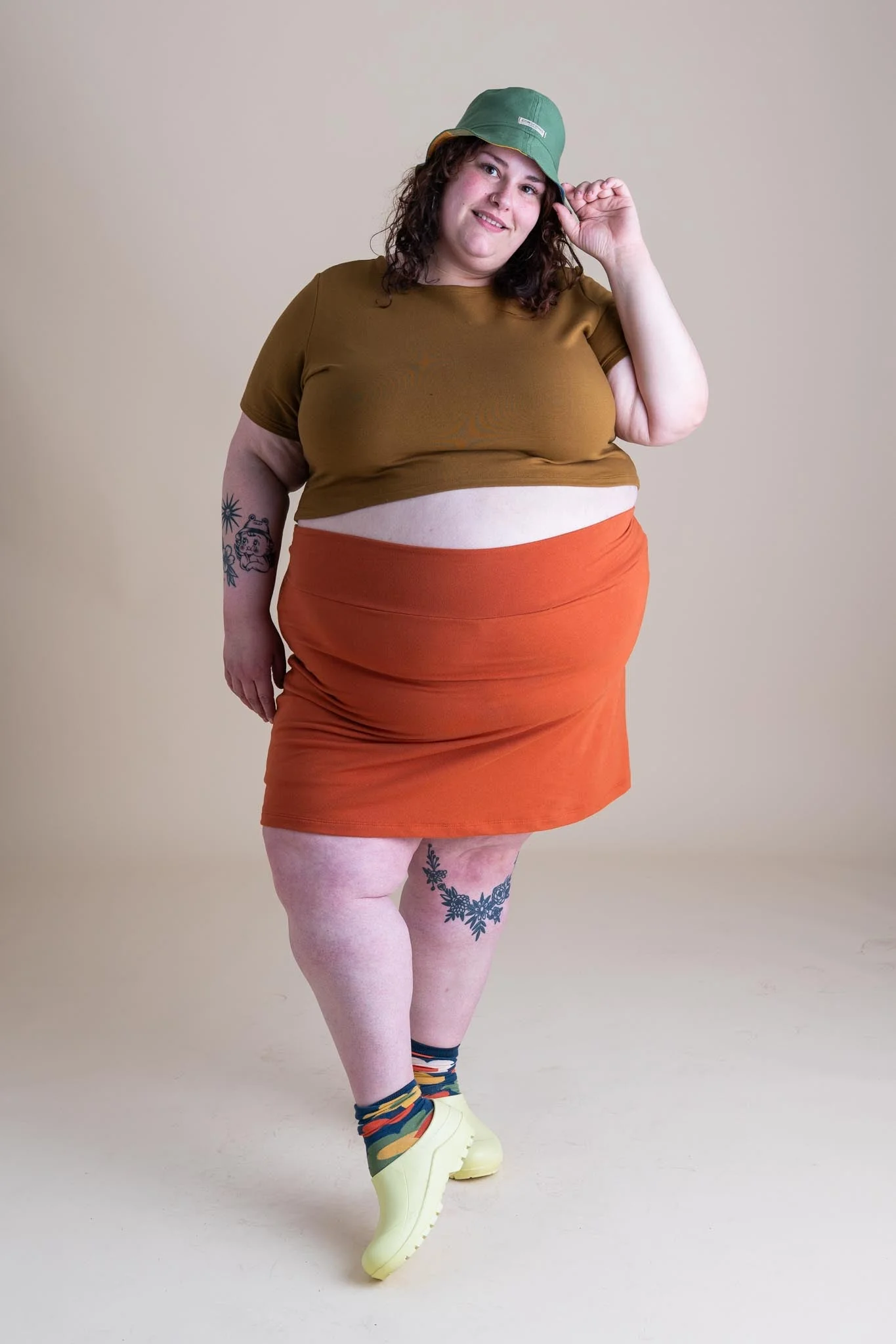 Eden Crop Tee in Almond - Image 7