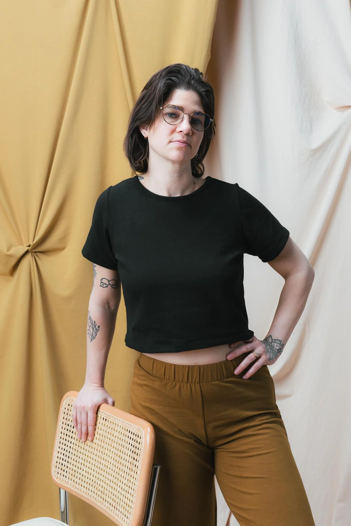 Eden Crop Tee in Licorice - Image 2