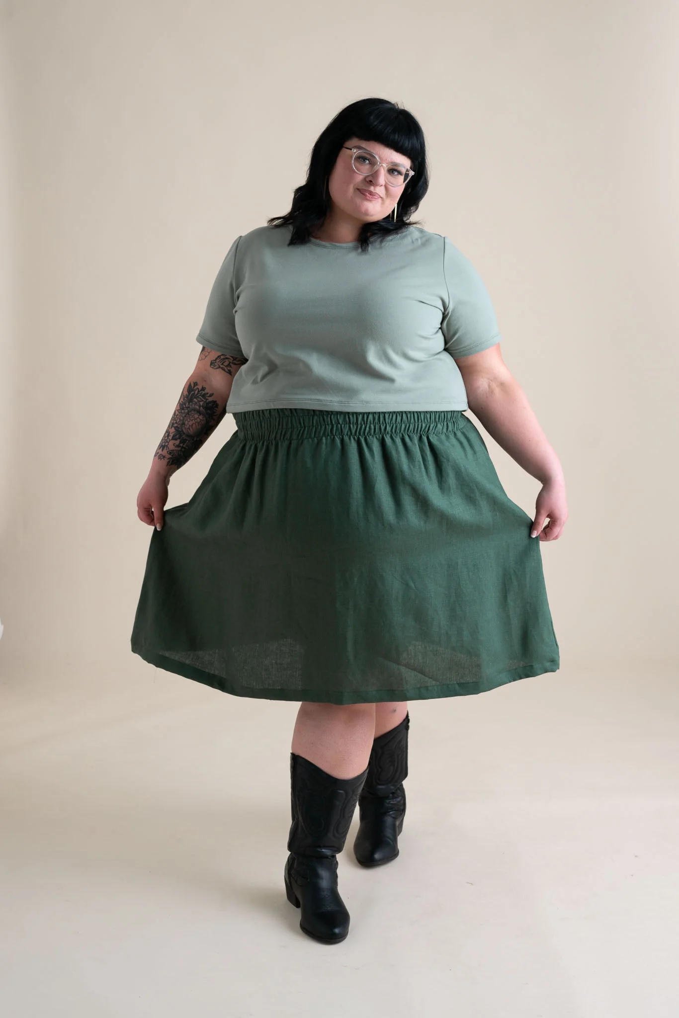Eden Crop Tee in Pistachio - Image 6