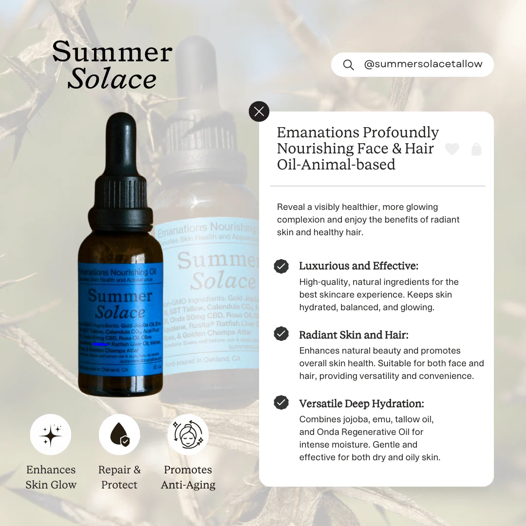 Emanations Face Oil – Deeply Nourishing | Champa, Tuberose & White Ginger Lily - Image 5