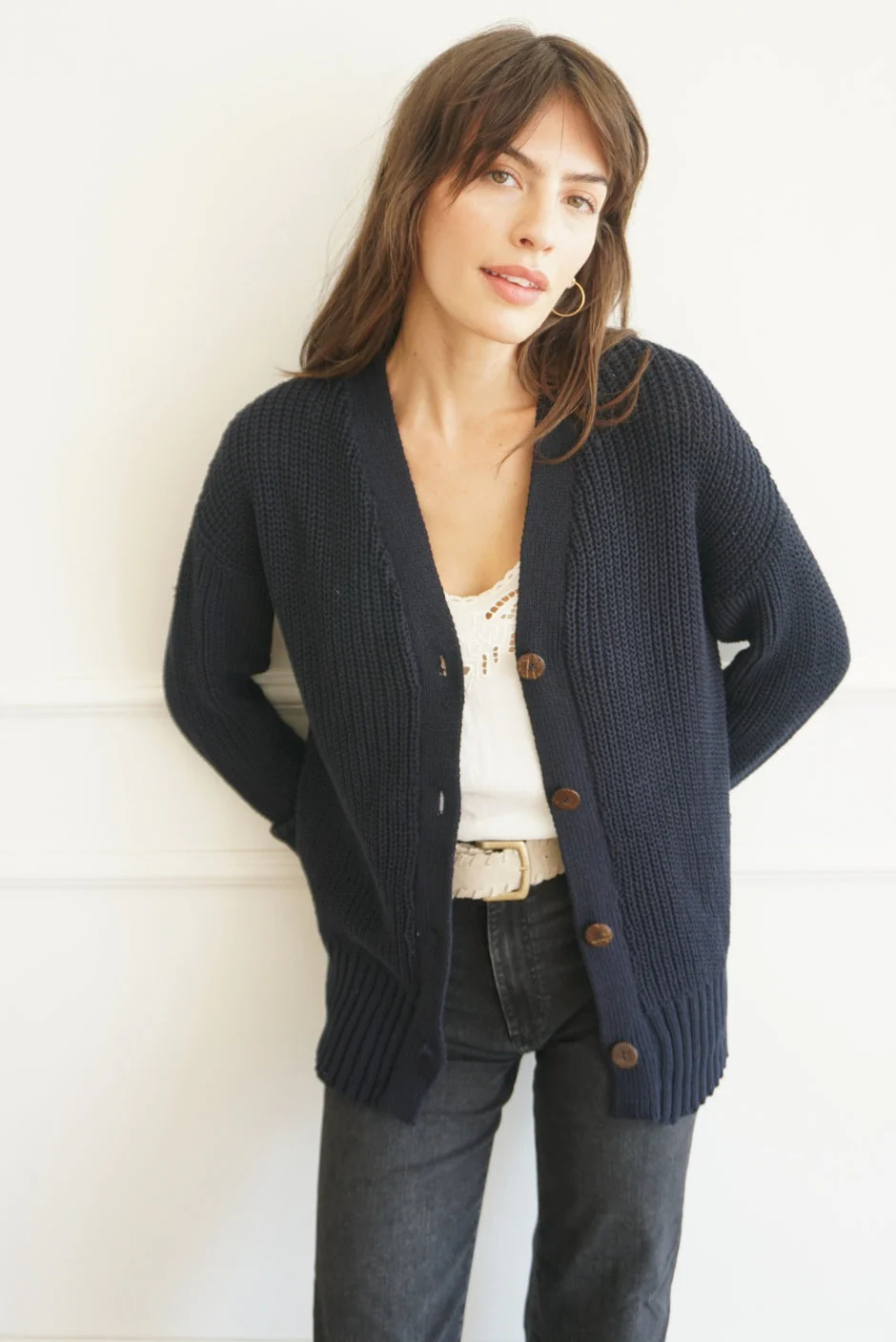 Emily Cardigan in Midnight Navy - Image 8