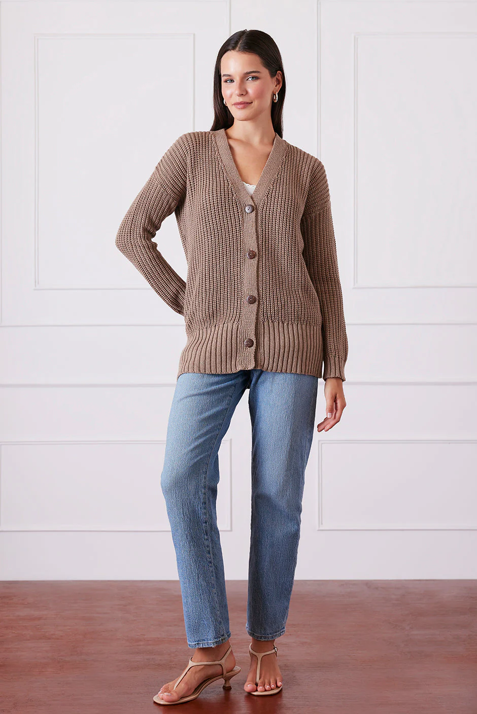 Emily Cardigan in Mocha - Image 2