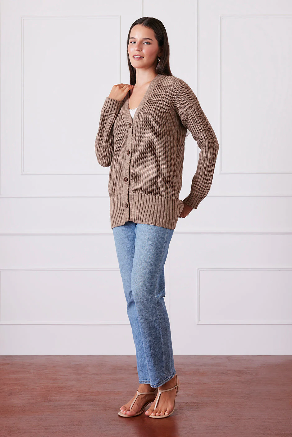 Emily Cardigan in Mocha - Image 3