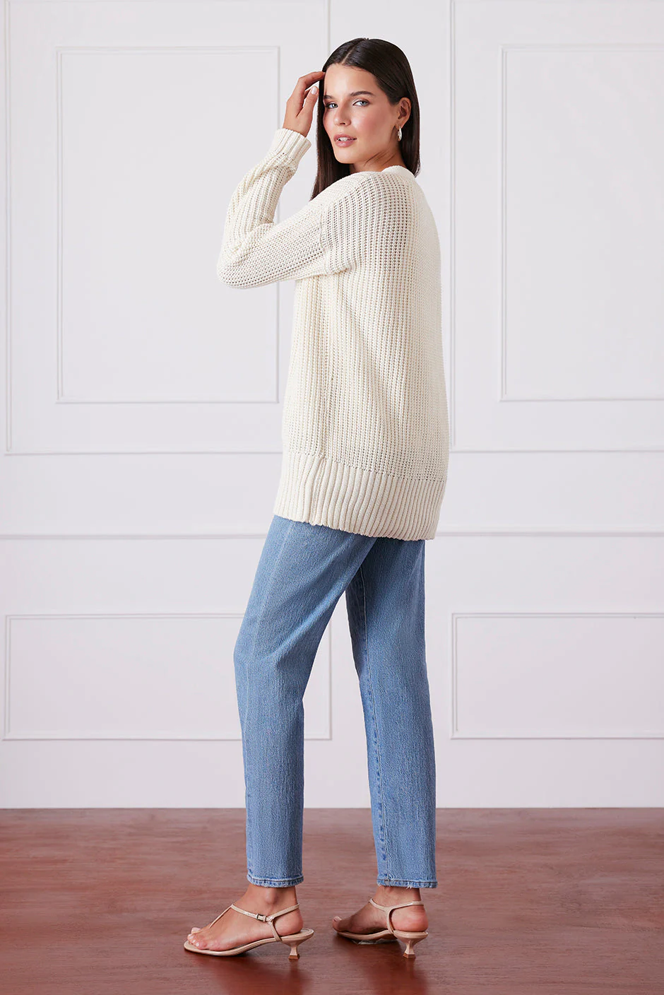 Emily Cardigan in Oat Milk - Image 4