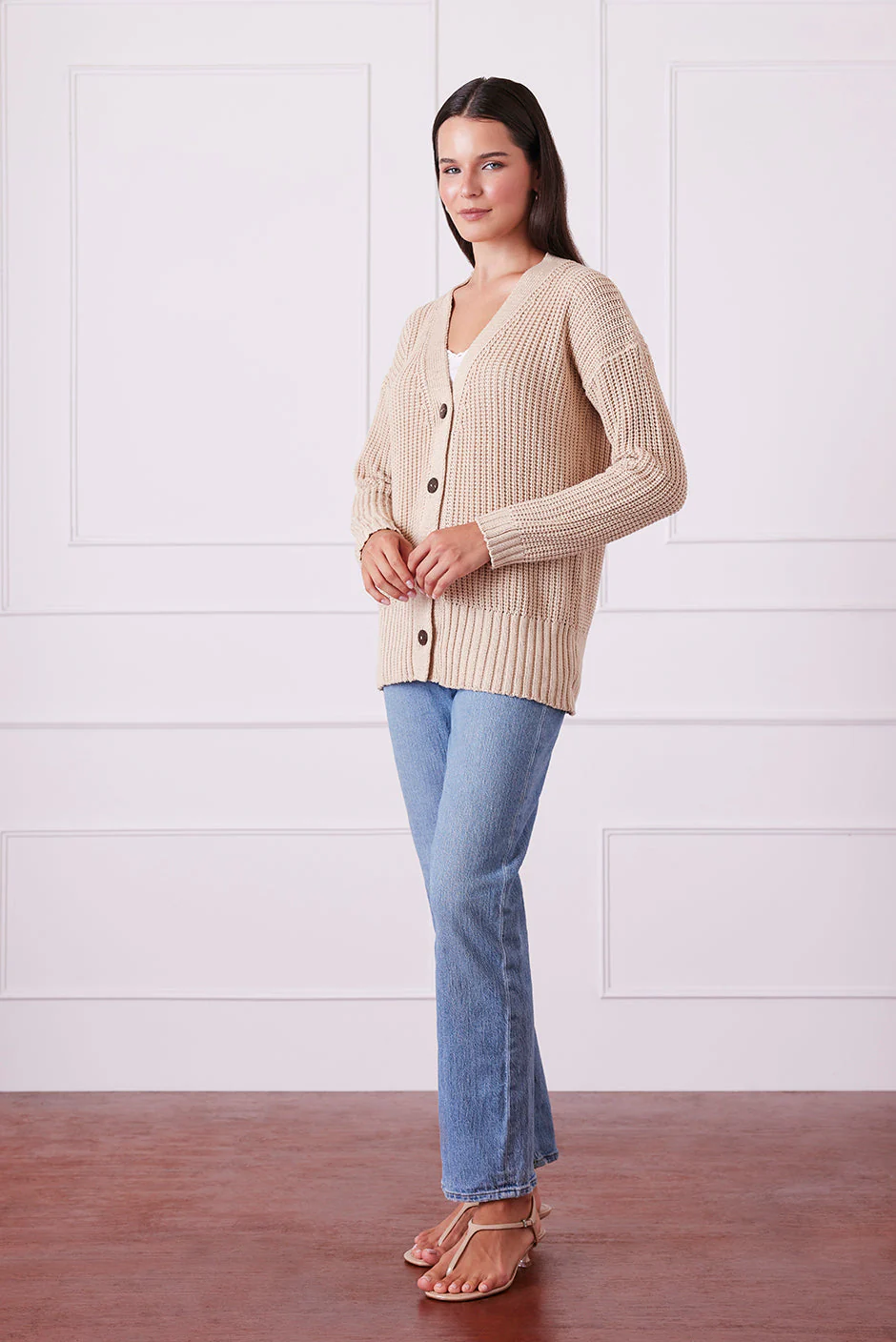 Emily Cardigan in Sand - Image 3