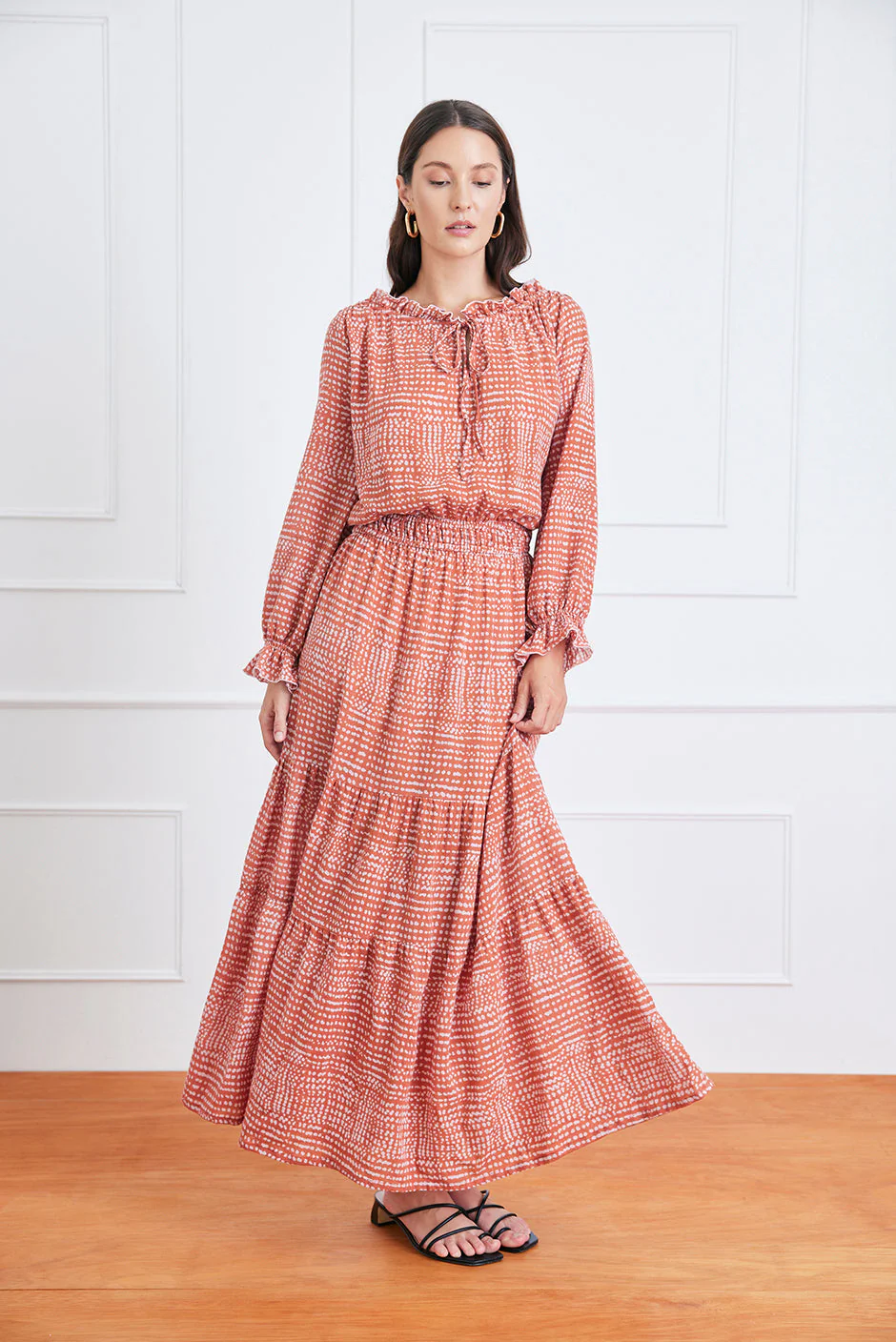 Esme Dress in Saffron Dot - Image 2