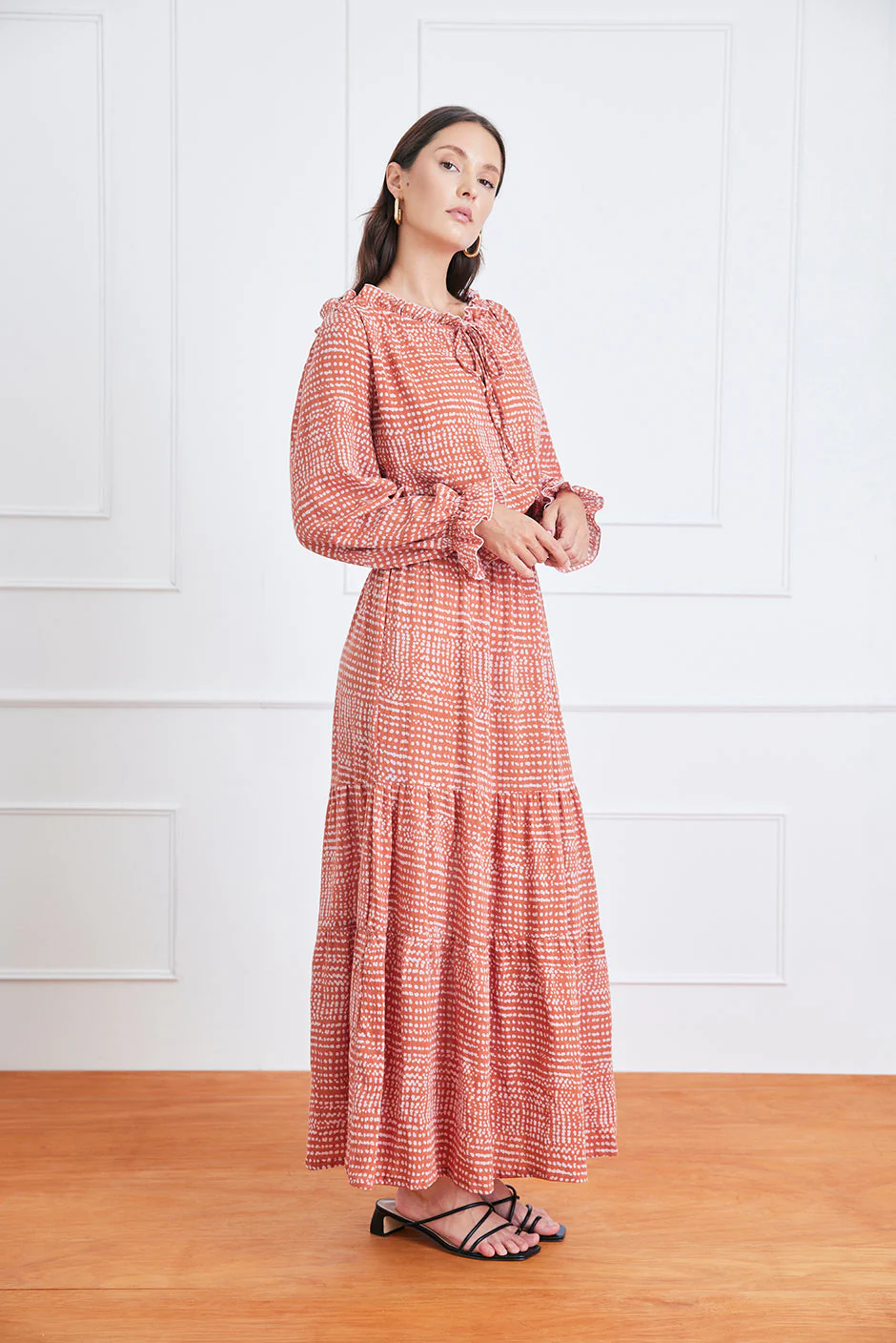 Esme Dress in Saffron Dot - Image 4
