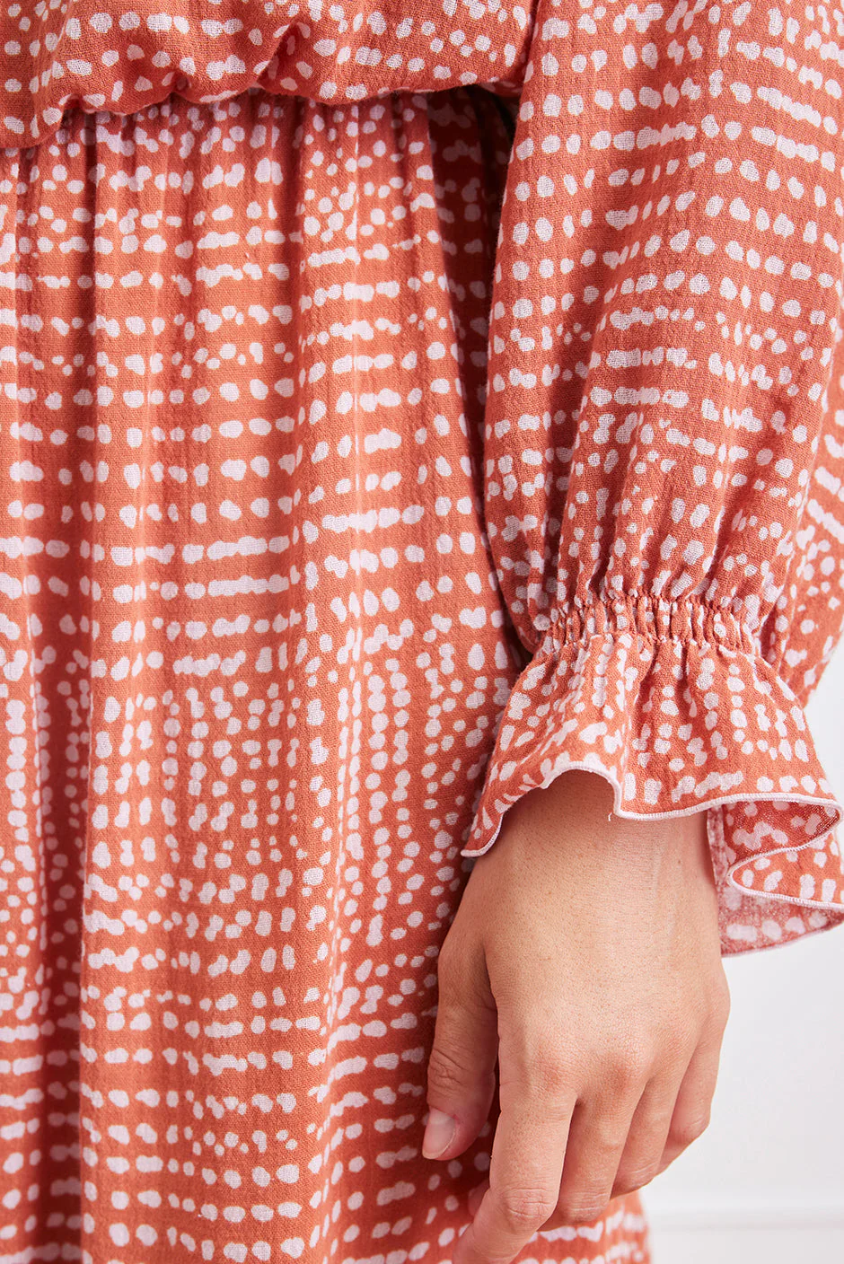 Esme Dress in Saffron Dot - Image 7