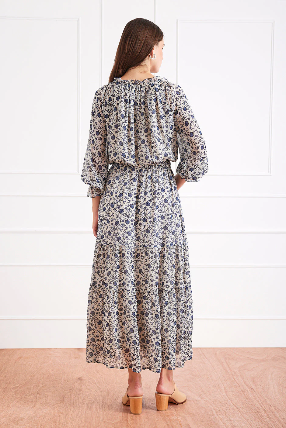 Esme Dress in Sapphire Vines - Image 5