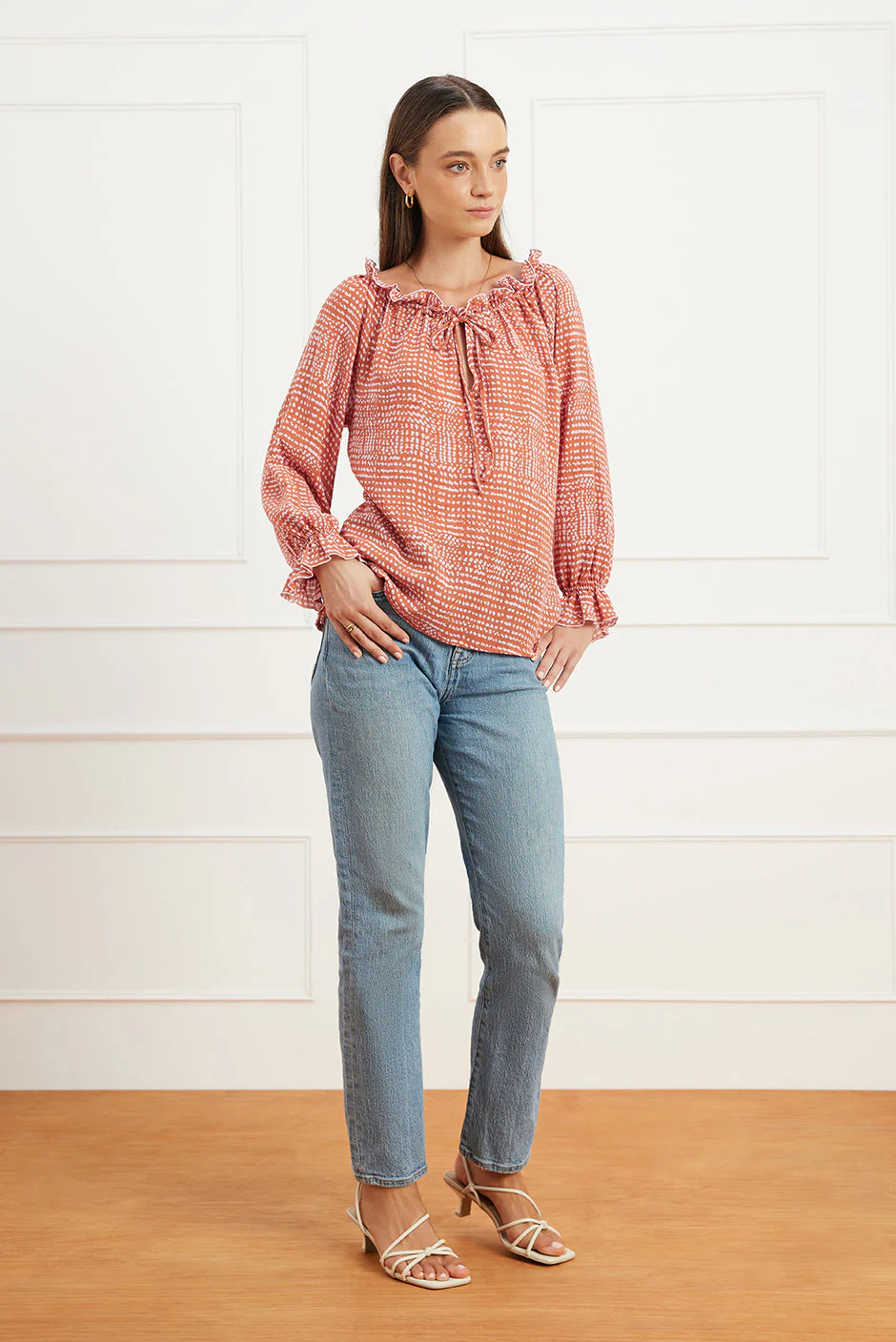 Esme Top in Saffron Dot - Image 2