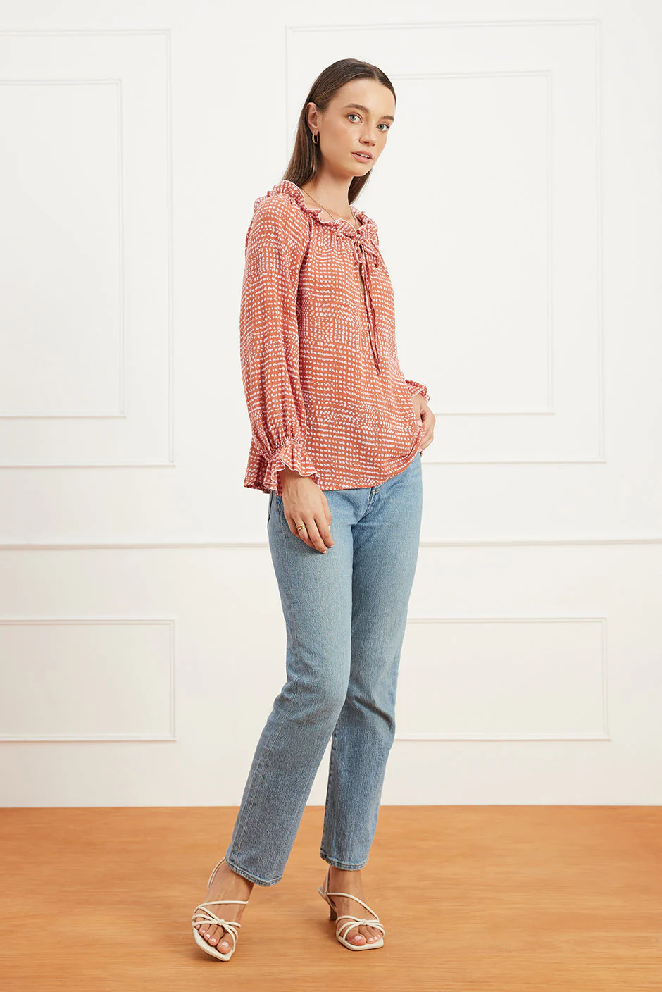 Esme Top in Saffron Dot - Image 3
